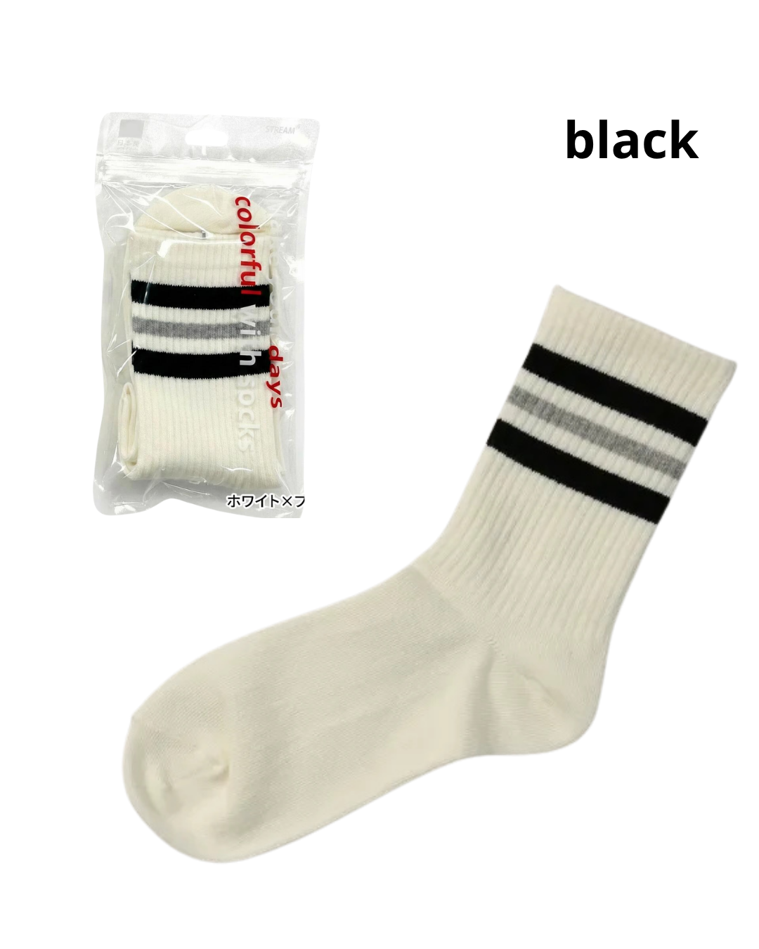 日本代購【 日本直送 日本製 Stream  精緻包裝 橫間 襪｜時尚百搭 made in japan sock 】
