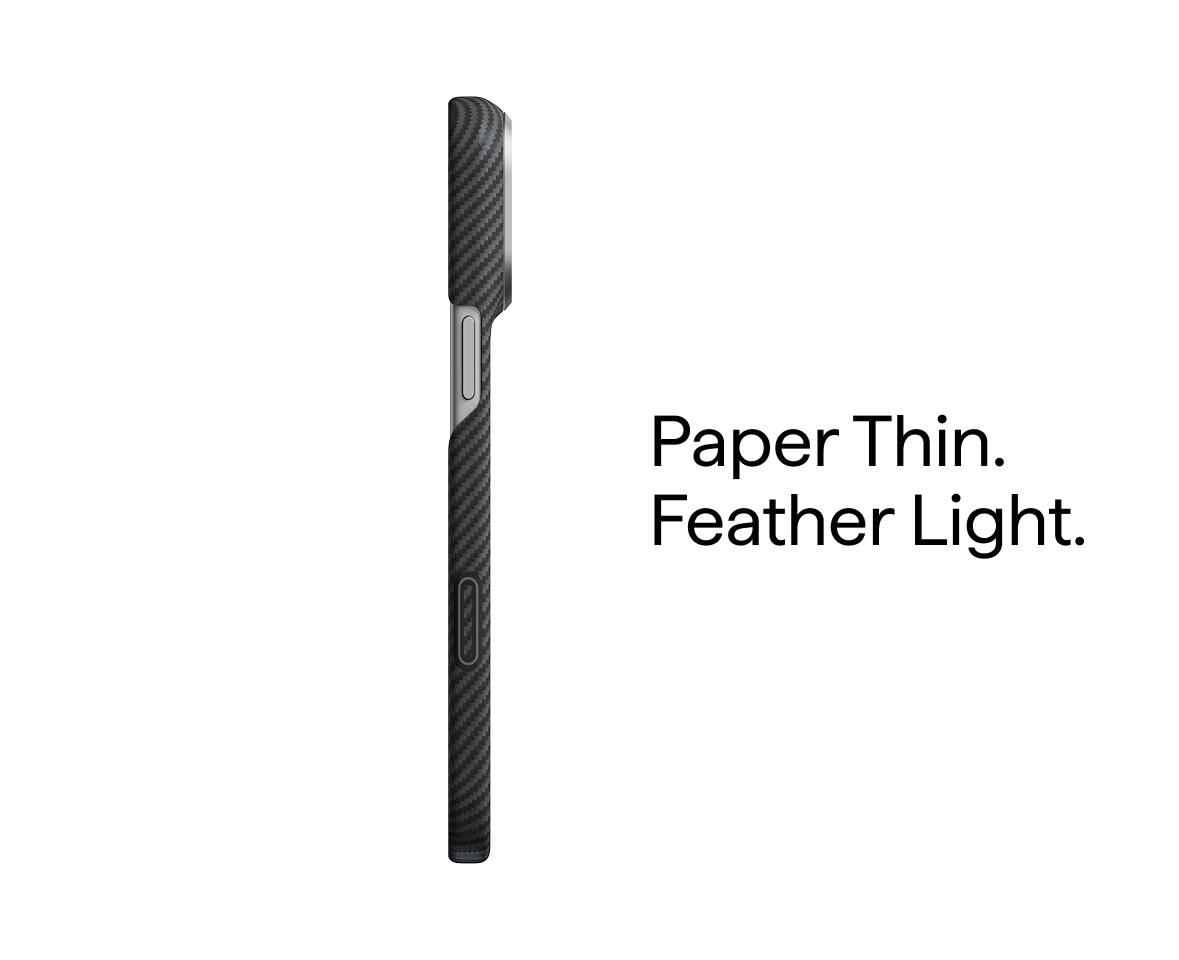 Pitaka Edge Case for iPhone 18 Series - 600D Black/Grey Twill