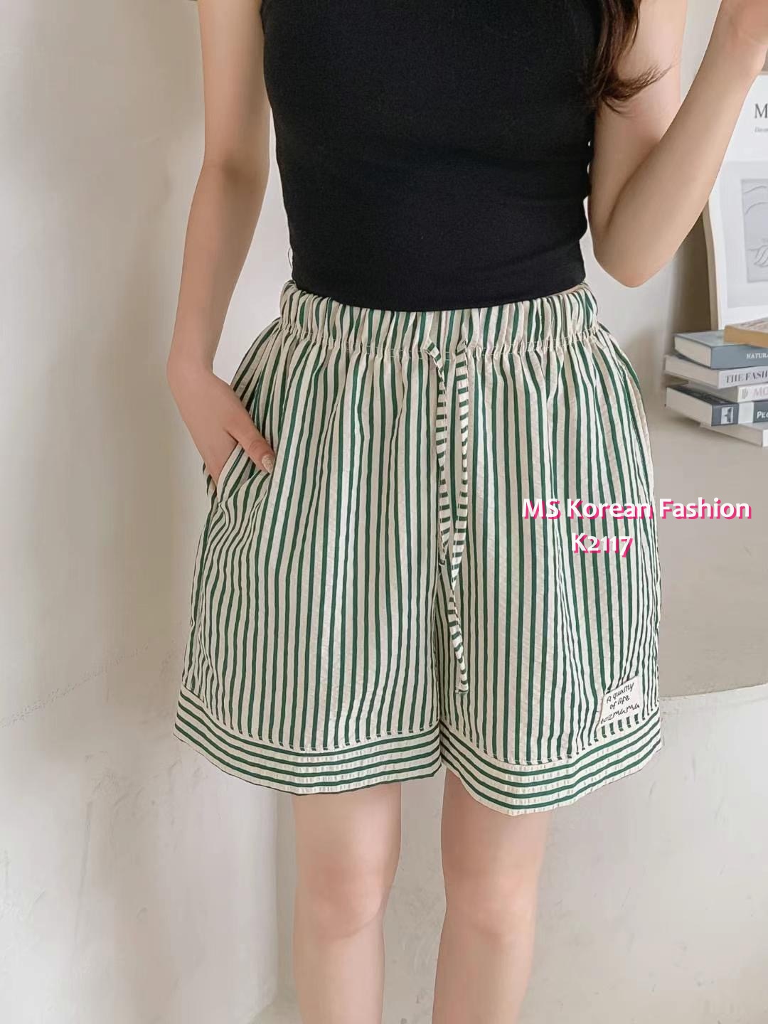 K2117 韓國🇰🇷條紋短褲仔