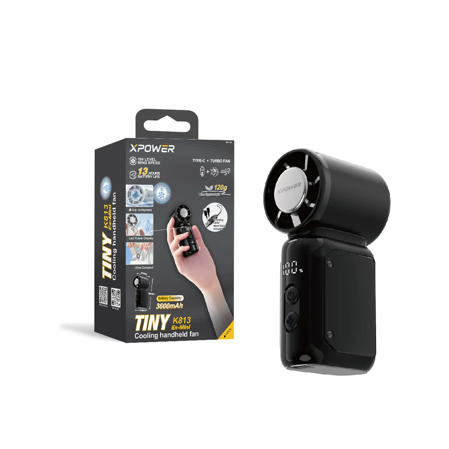 XPower MINI K813超迷你冰感手持風扇 K813-BK XPower MINI K813 Ultra-Mini Cooling Handheld Fan K813-BK