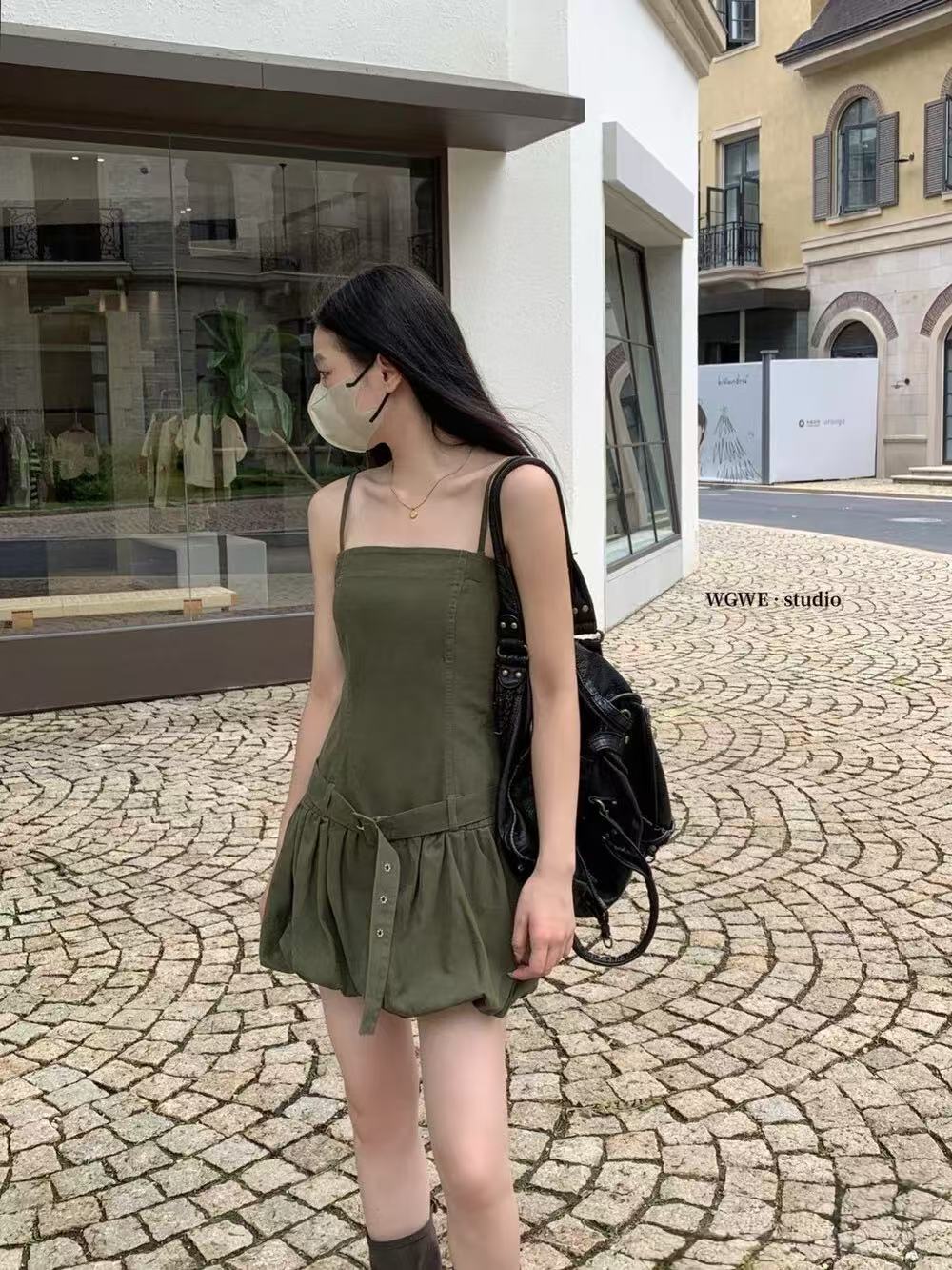 DR362法式吊带连衣裙