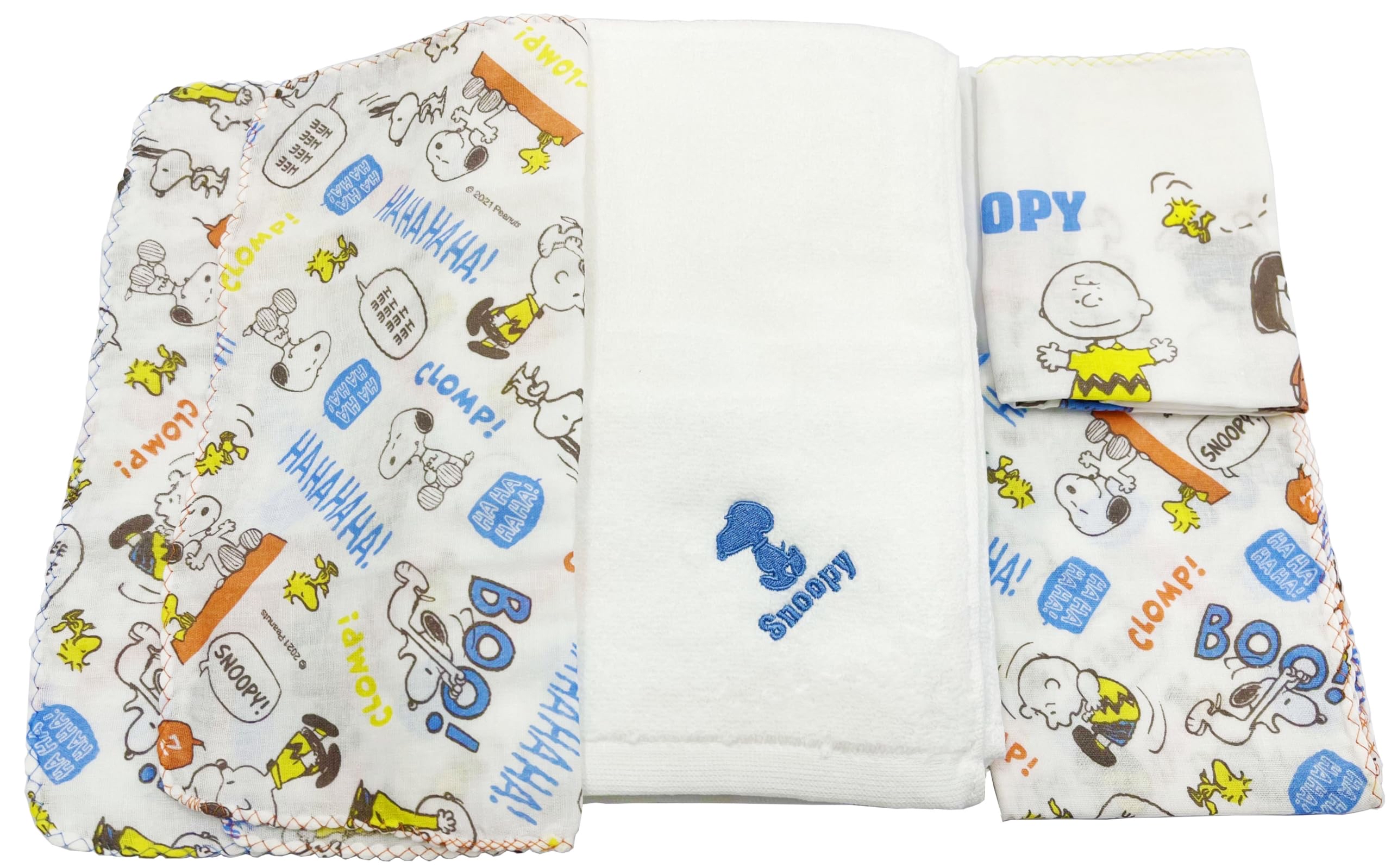 🇯🇵預訂 日本直送🇯🇵Snoopy史努比印花純棉浴巾紗巾五件套裝