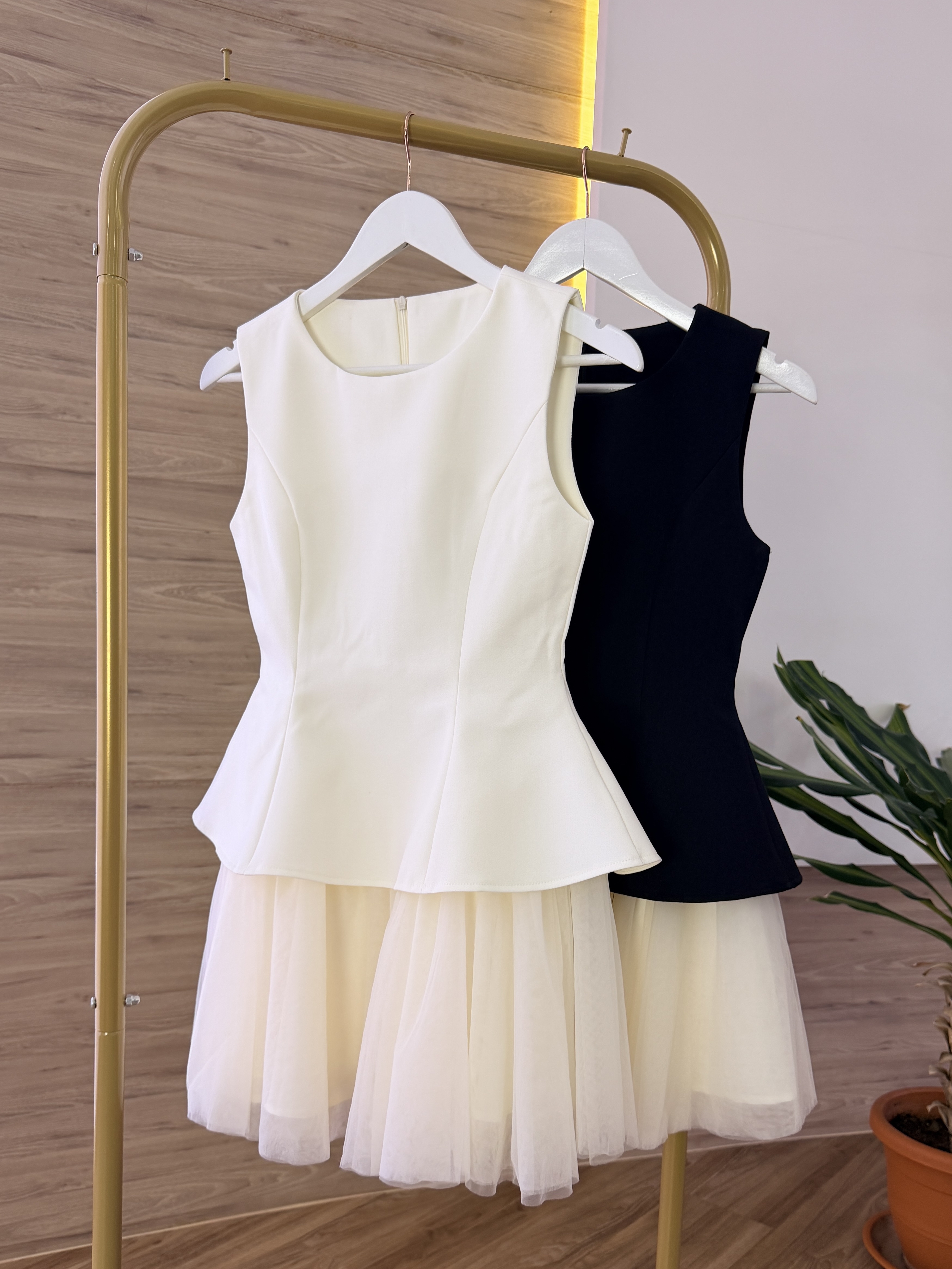 Celestine Peplum Tulle Dress
