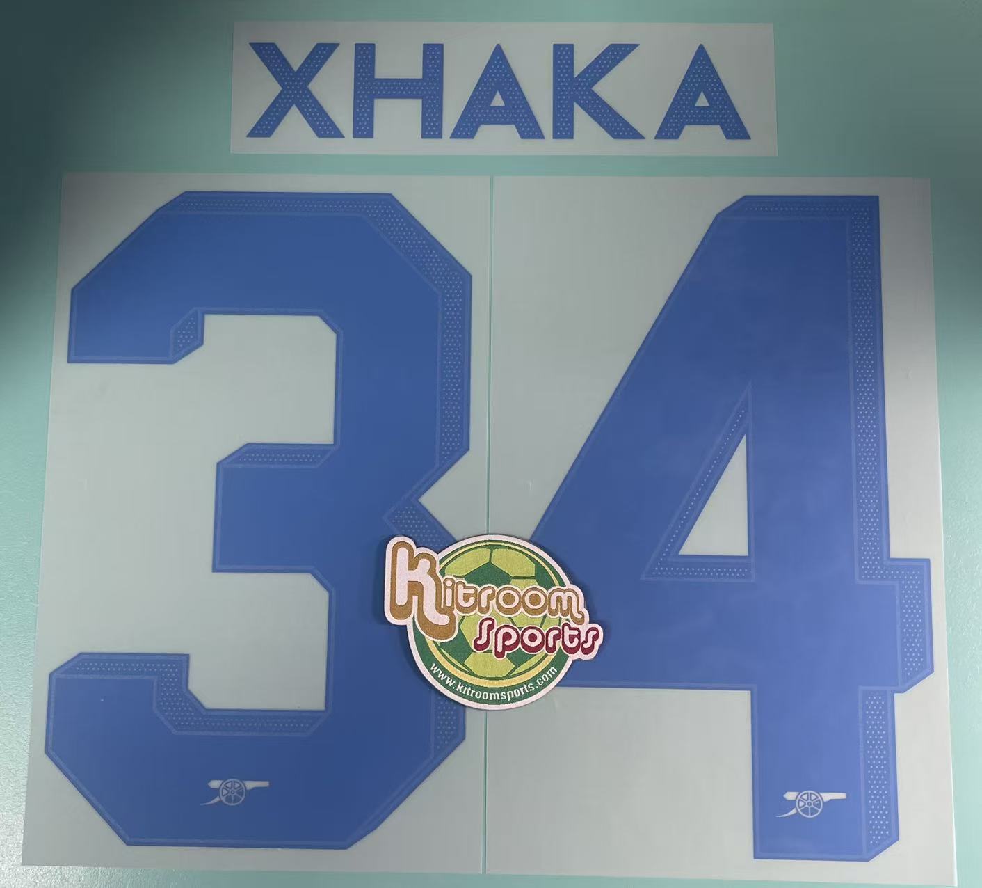 2023-24 Arsenal Away UCL Nameset #34 XHAKA