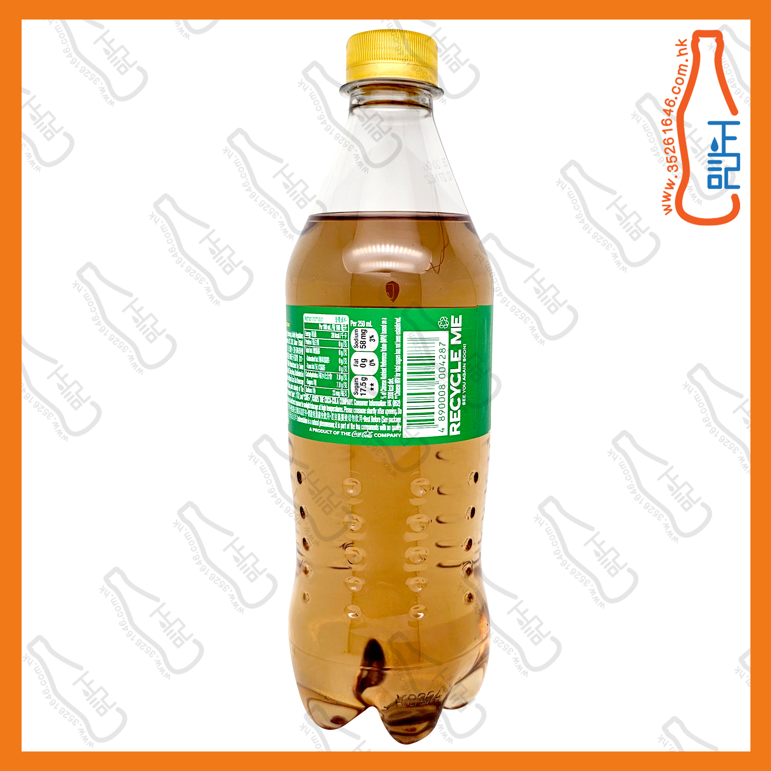 (支裝) 雪碧 檸檬茶味汽水 500ml x 24支 /箱