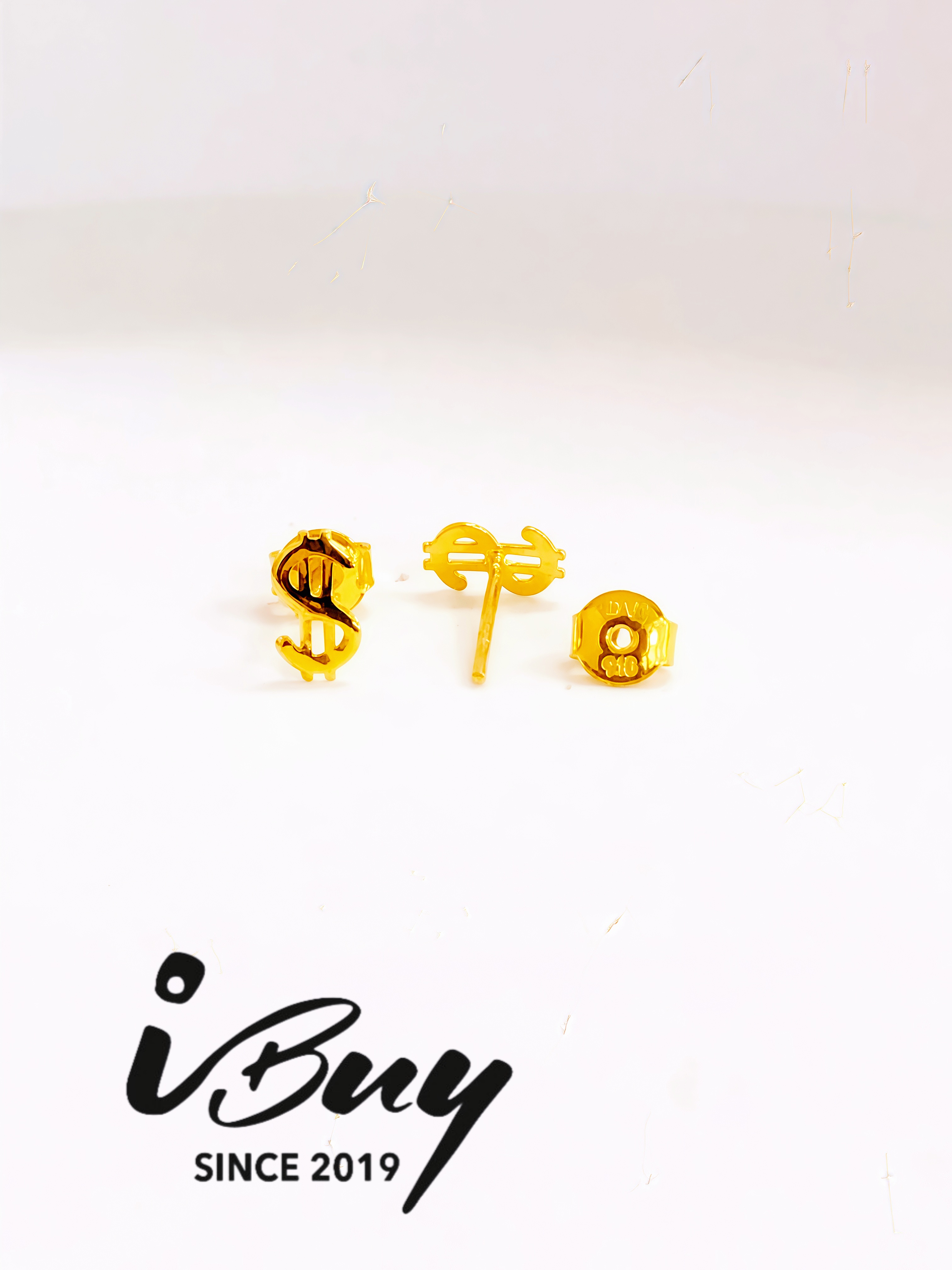 916 GOLD $ EARRING 916 金 $ 耳针