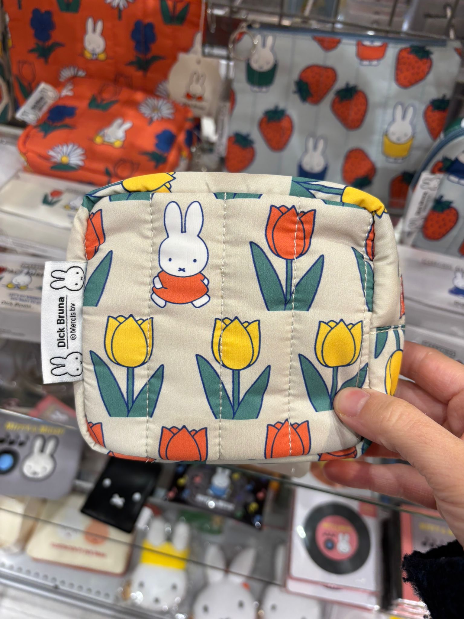 2026春夏新作  miffy 絎縫方形小物 pouch Dick Bruna 鬱金香