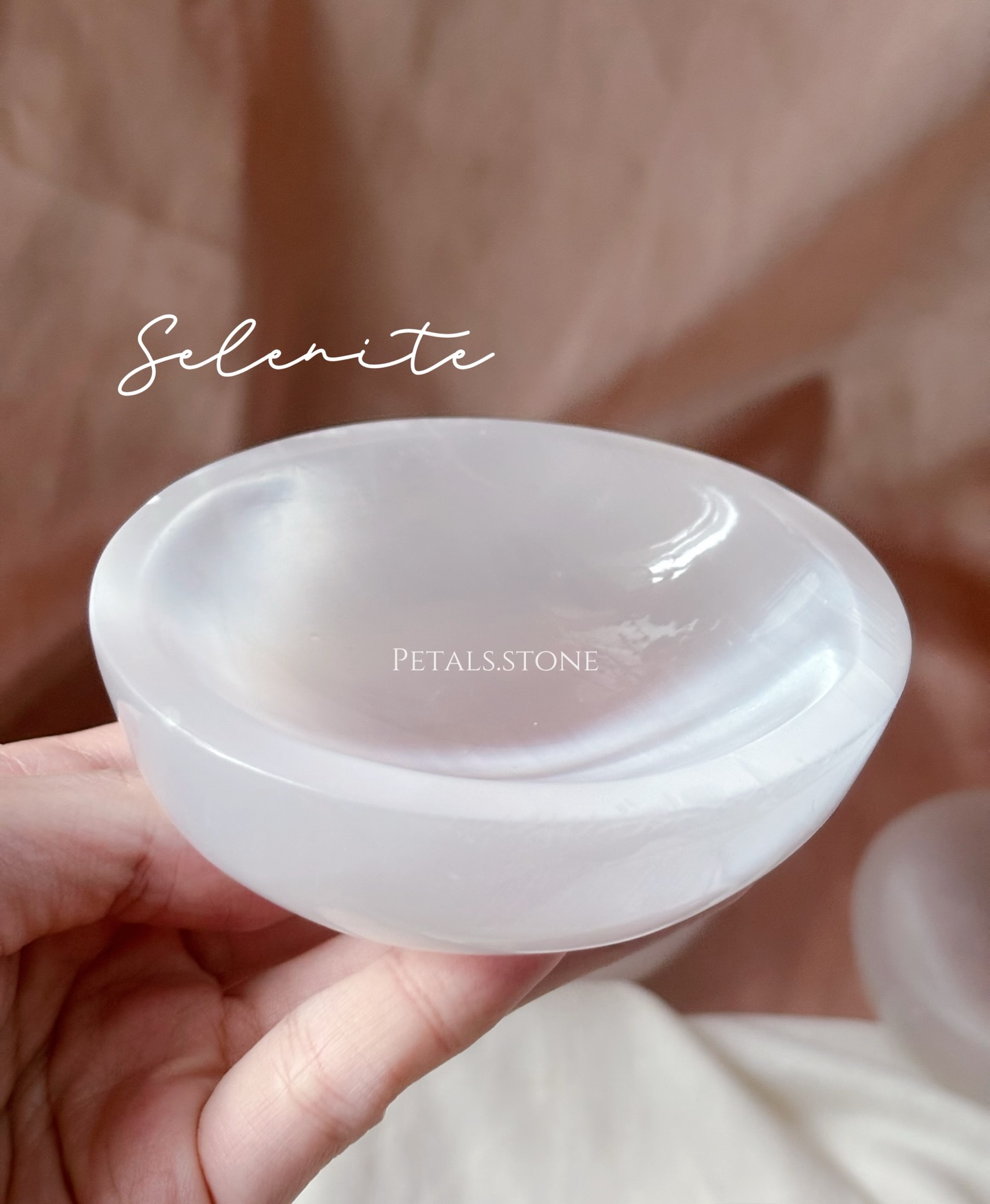 ☻Selenite Bowl ｜Rose Quartz Plate ♥