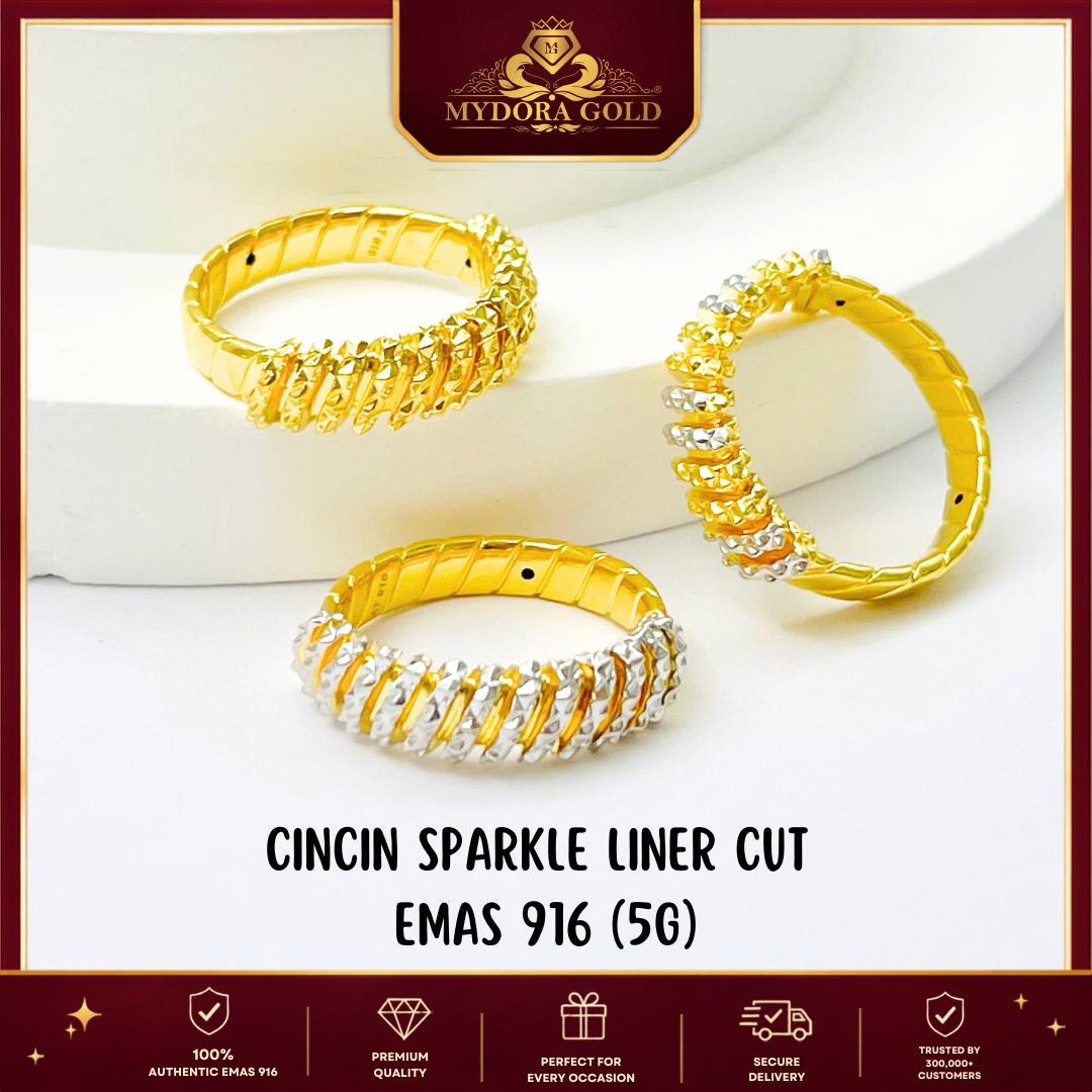 MYDORA Cincin Sparkle Liner Cut (5G) l EMAS 916/22K