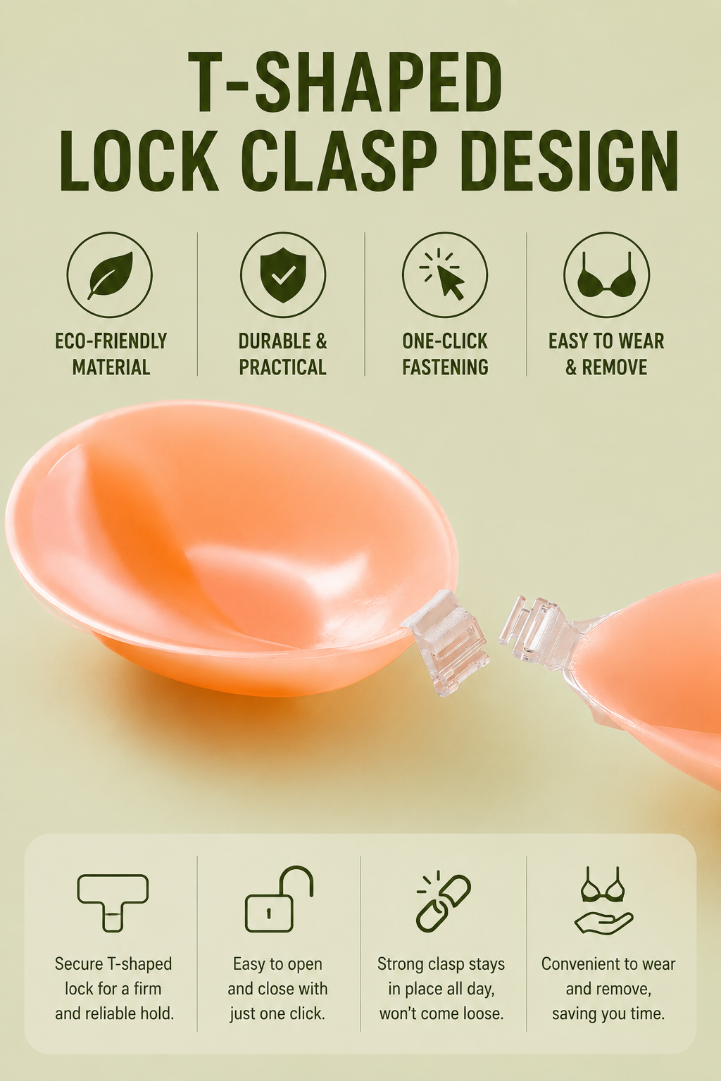 NB002 Invisible Lift Silicone Bra