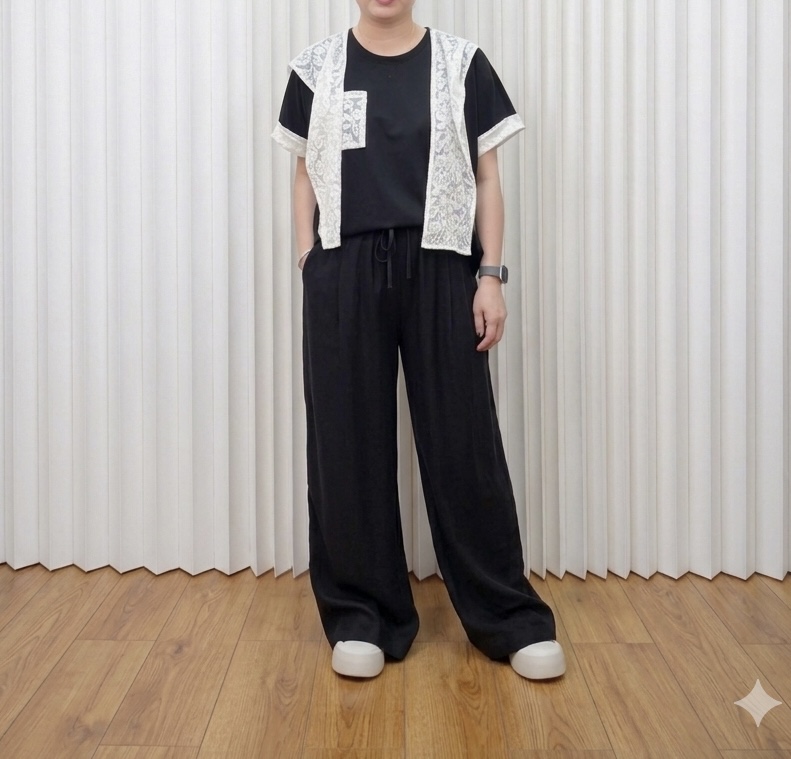 彈性棉麻褲 M632 843680369 