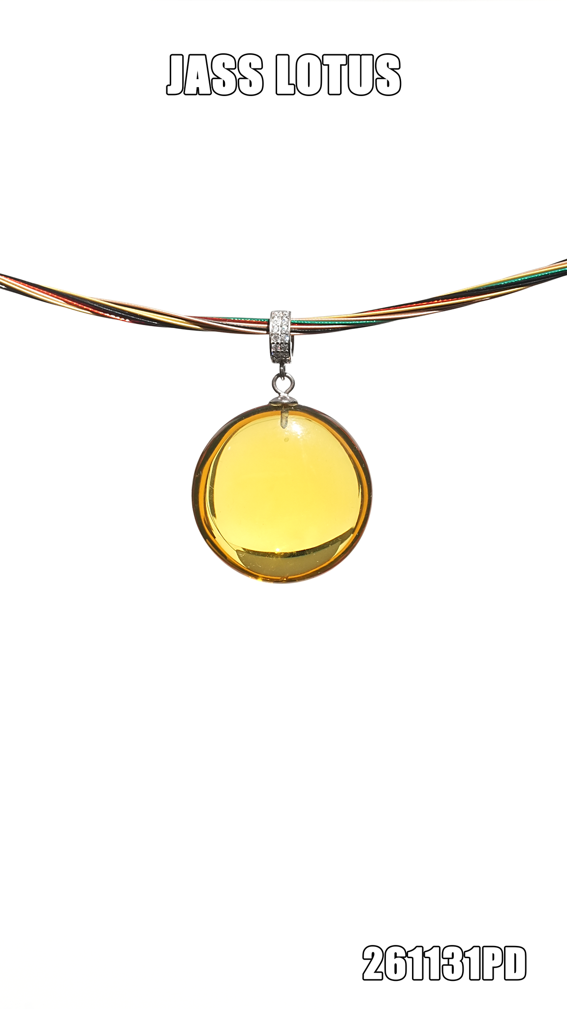 緬甸天然琥珀淨水高藍珀圓餅吊墜