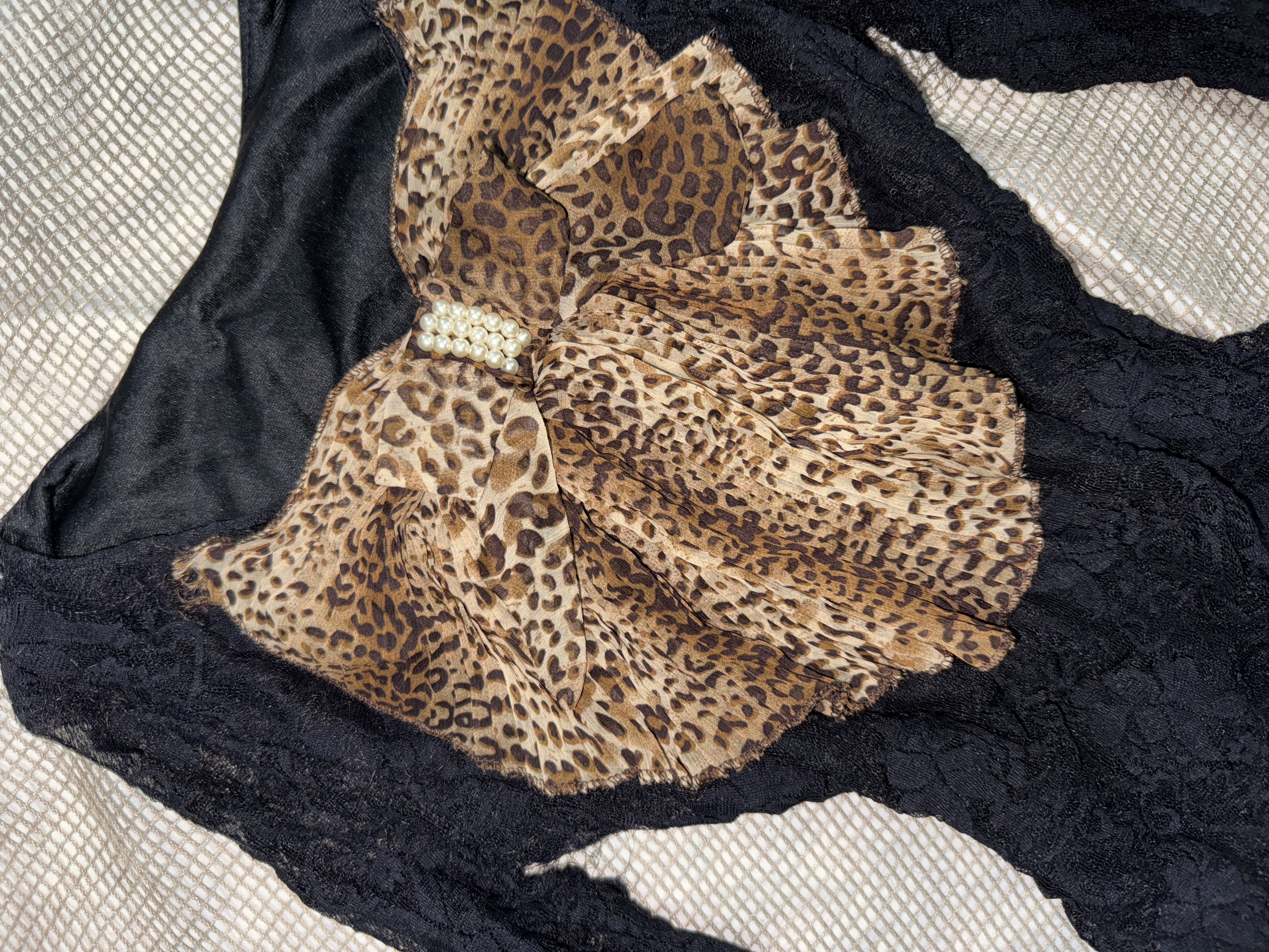 Heisei Gal Style Tiered Leopard Cake Skirt