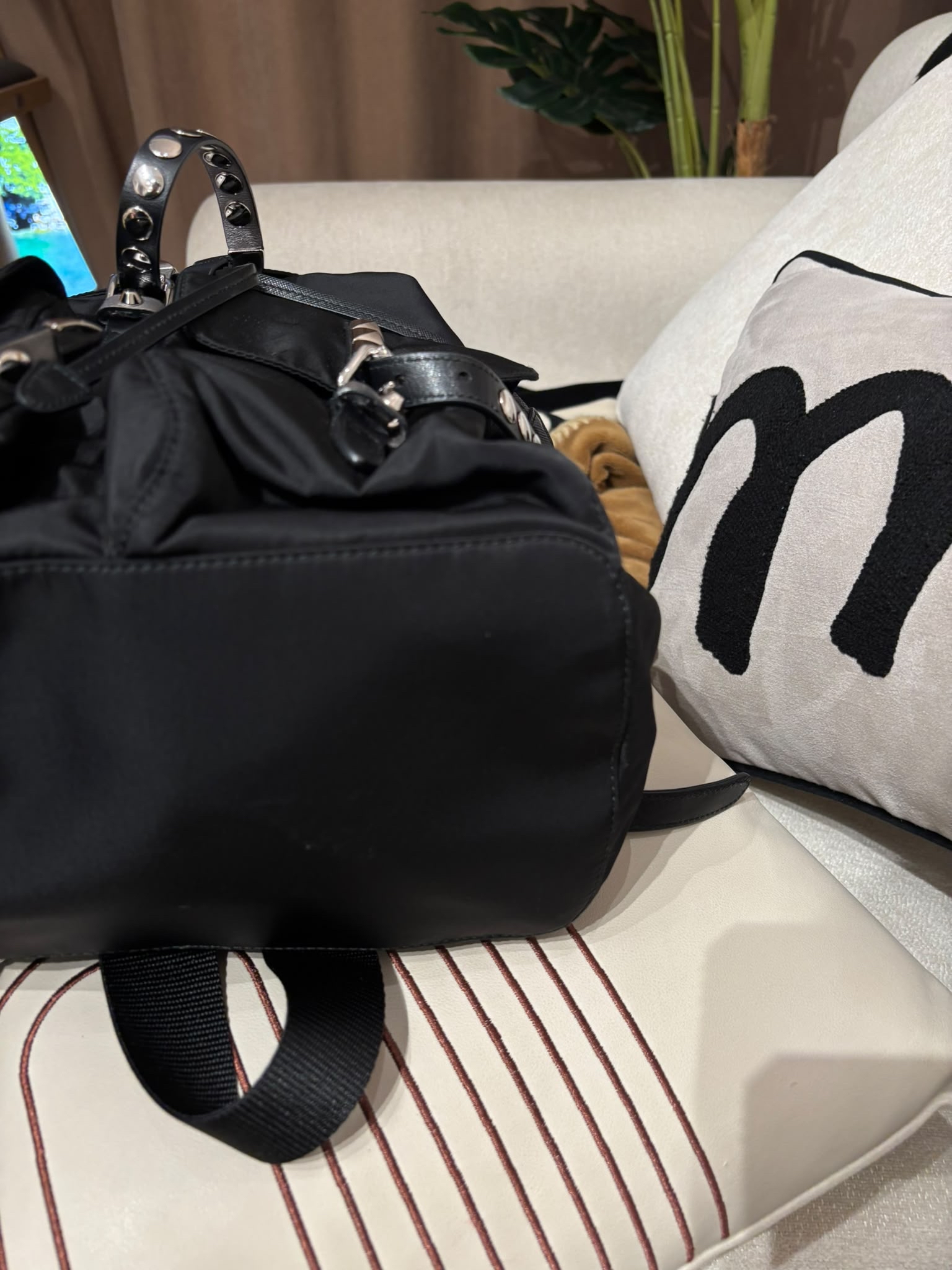 Prada backpack nylon 100%Authentic, 95%new ✅dust bag