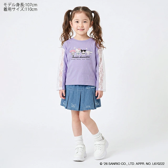 【⭐訂購⭐】日本直送 🇯🇵🌀#Sanrio 蕾絲邊 長袖Tee［2款選］🌀 [ELIA-0094][261105]