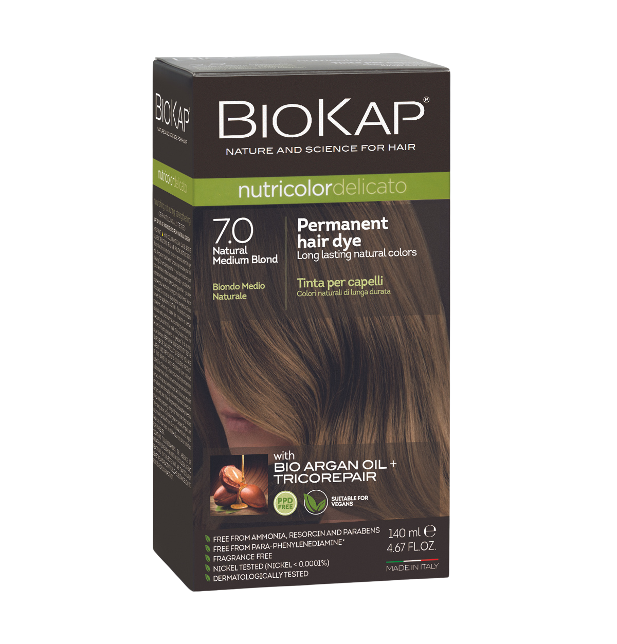 BioKap Nutricolor Delicato 有機40分鐘焗油染髮劑  
