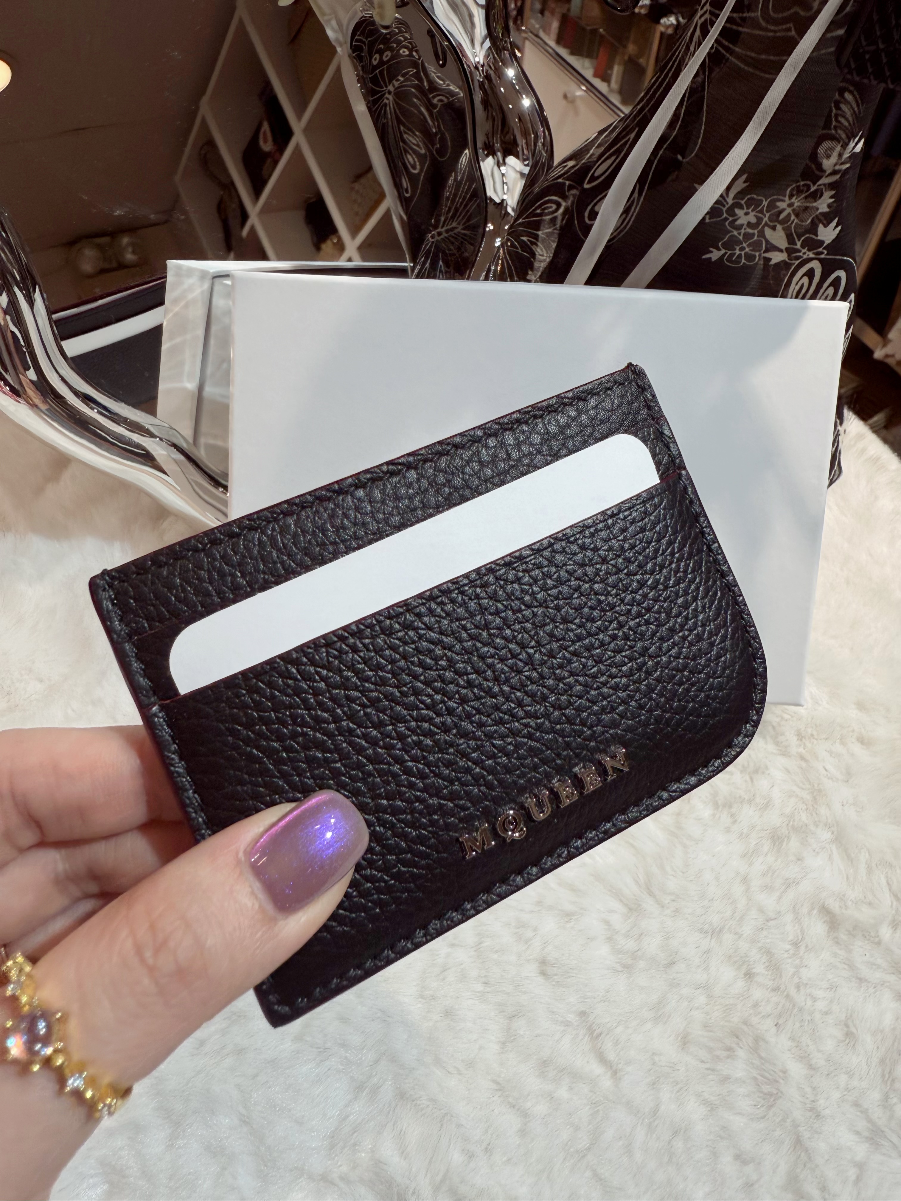 MQueen card holder blk