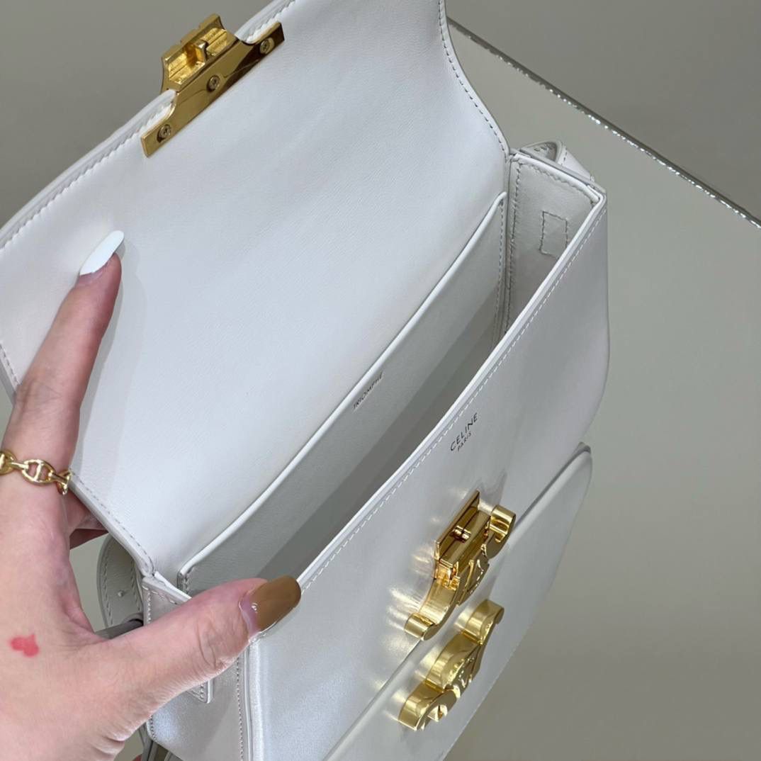 🔥大货实拍图 𝗖𝗘𝗟𝗜𝗡𝗘 ♥ 𝗧𝗥𝗜𝗢𝗠𝗣𝗛𝗘 𝗦𝗛𝗢𝗨𝗟𝗗𝗘𝗥 𝗕𝗔𝗚 型号：194143 尺寸：20*10*4cm