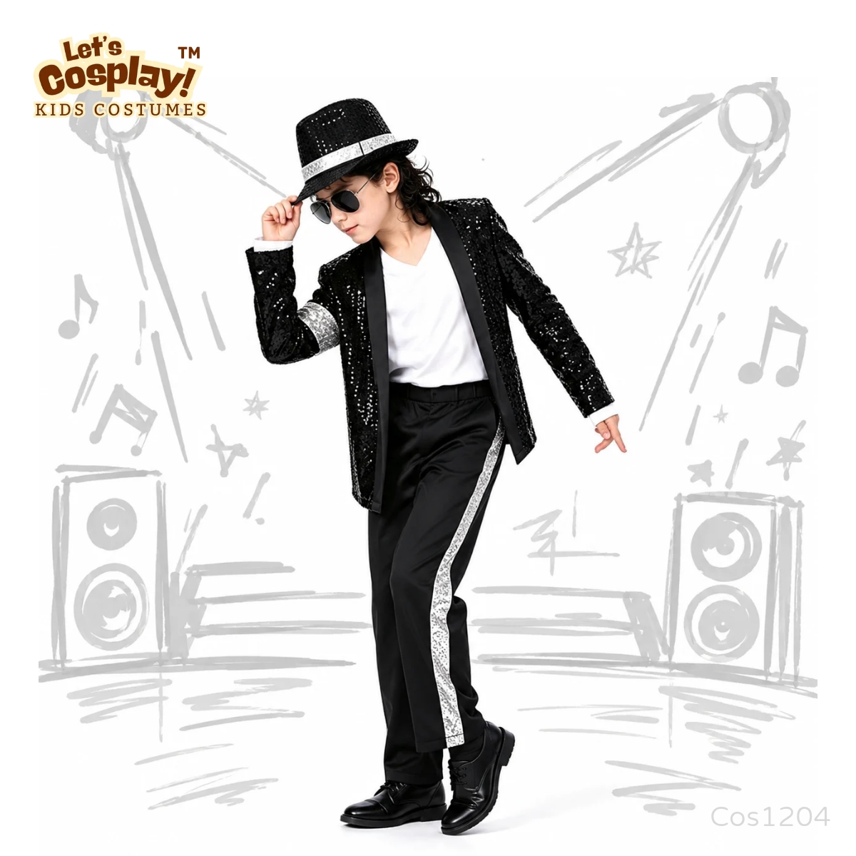 Michael Jackson costume 兒童名人模仿舞台 歌手舞蹈藝員服裝  香港現貨 Lets Cosplay