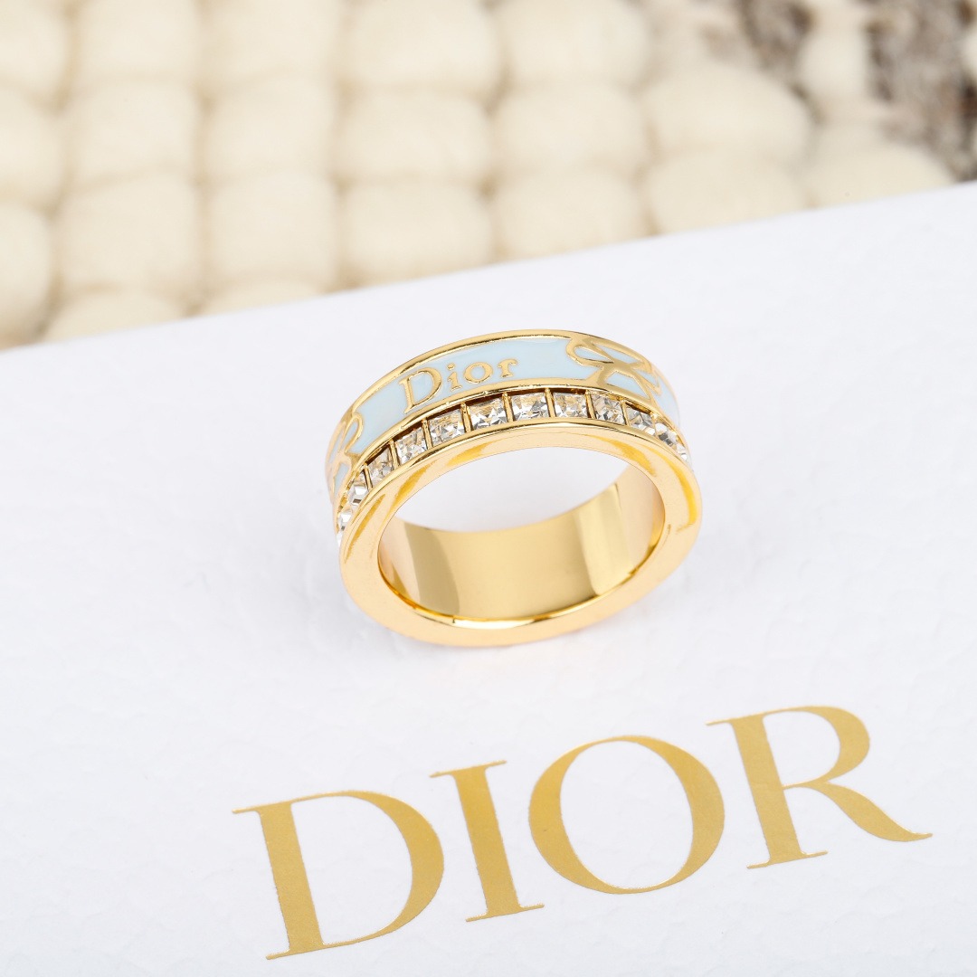 【原單】Dior Night Code Ring 分層字母水鑽蝴蝶結戒指 
