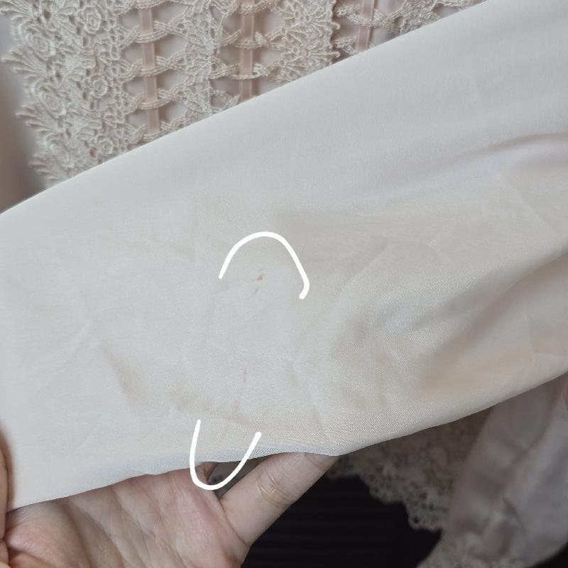 Vintage Pale Pink Lace Blouse Shirt / Outer (PP001-6)