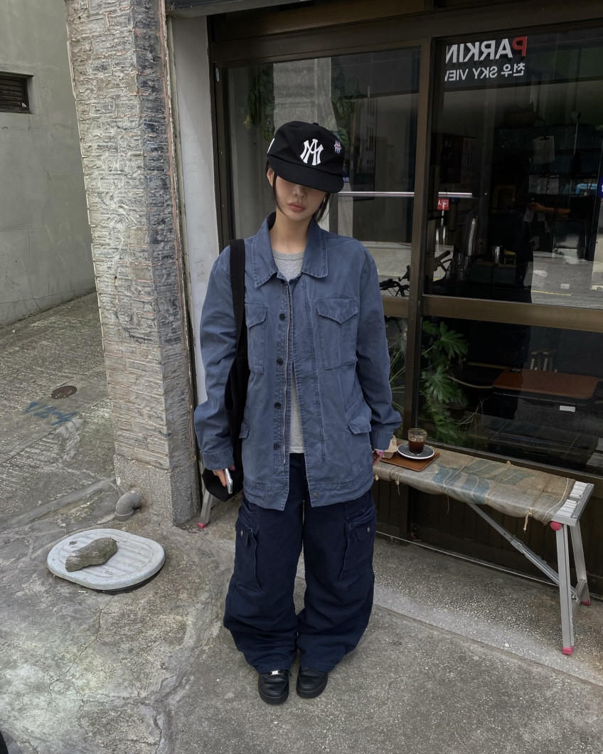 Cotton Wide-Leg Cargo Pants(Unisex)