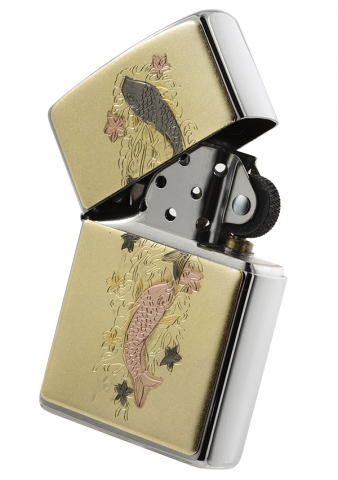 Zippo - ZBT-5-117 / ZA-5-117 日本傳統風格-雙鯉攀瀑 日本傳統雙鯉丨防風打火機 丨原裝行貨丨ZIPPO 指定授權經銷商 | 美國製造 | 收藏