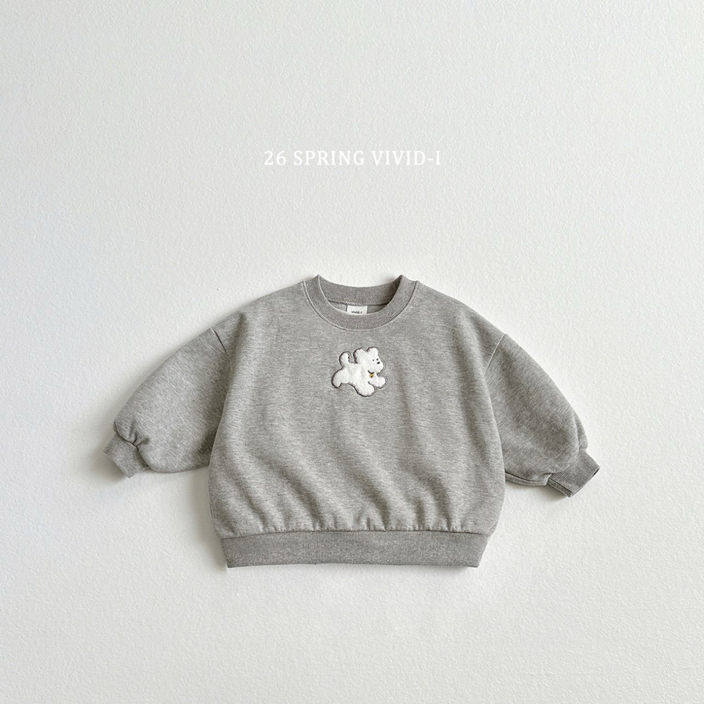 🌸預訂 韓國直送🌸🇰🇷VIVIDI三色動物刺繡貼花寬鬆衛衣