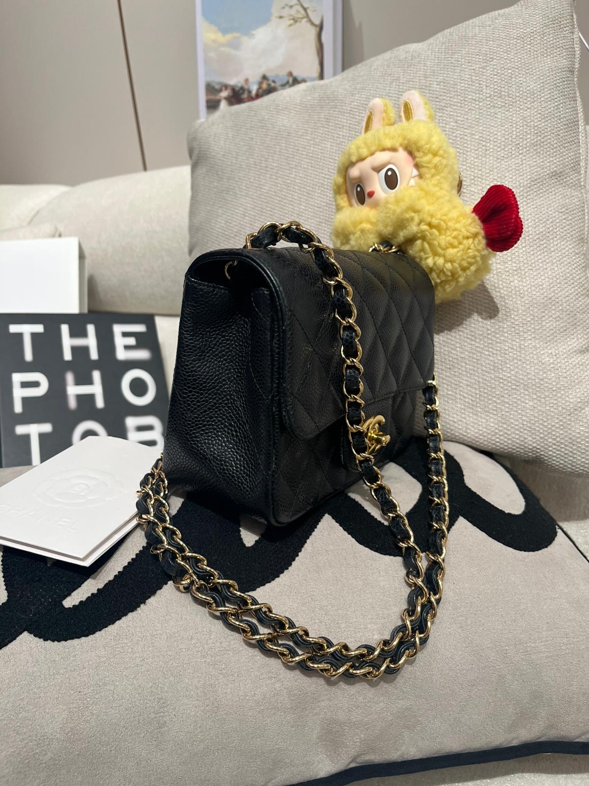 Chanel Classic Mini Flap Bag 黑色荔枝牛皮金扣 100%Authentic, 95%New ✅13Card✅Dust bag✅Box