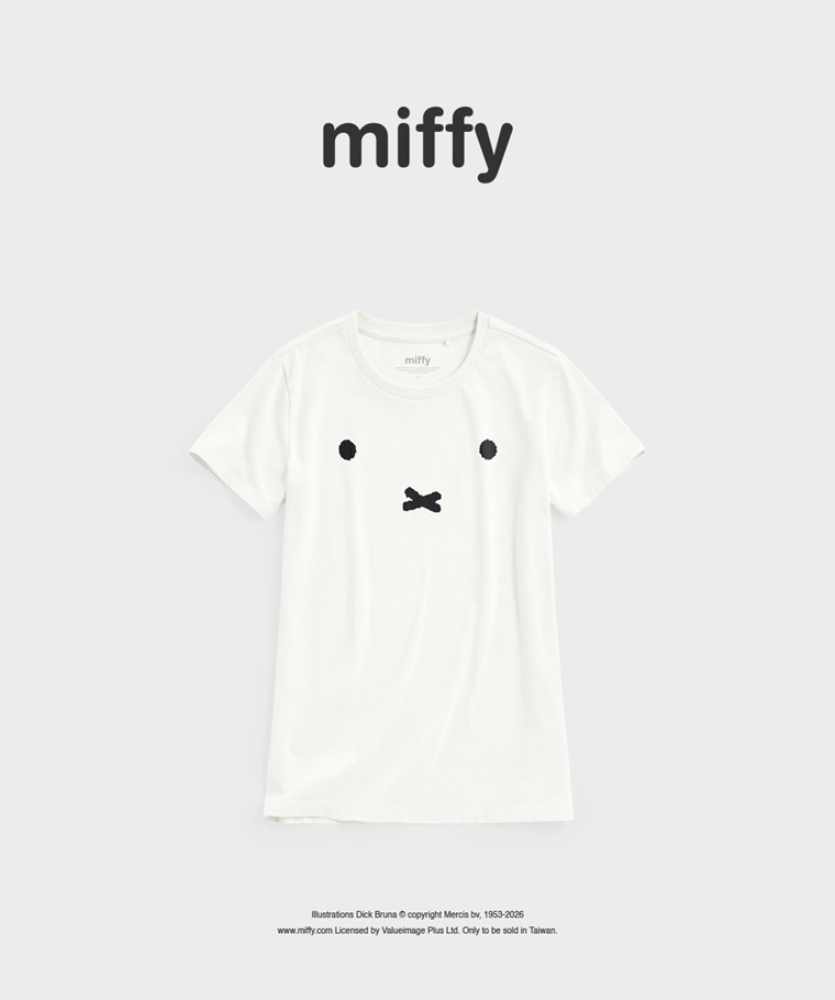預購 miffy TW 棉 tee face WH