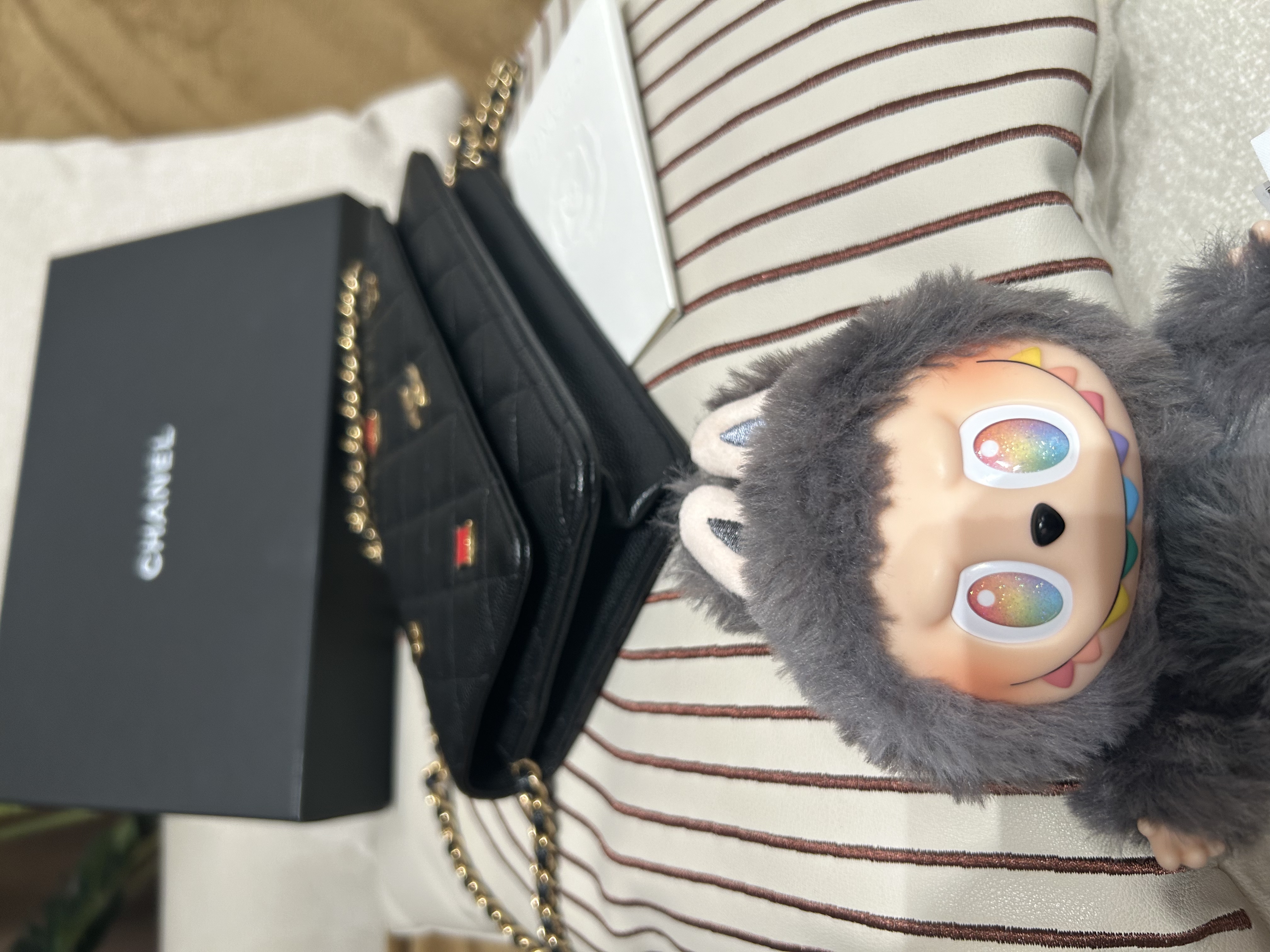 全新 Chanel Wallet On Chain AP3076 黑色荔枝牛皮  100%Authentic, Unused 全新未使用品 ✅專門店收據✅Dust bag ✅Box