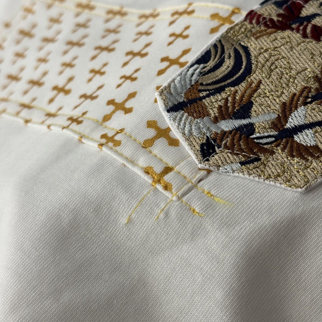 預訂 EVISU 福神2026 海鷗刺繡口袋織錦字母短袖Tee