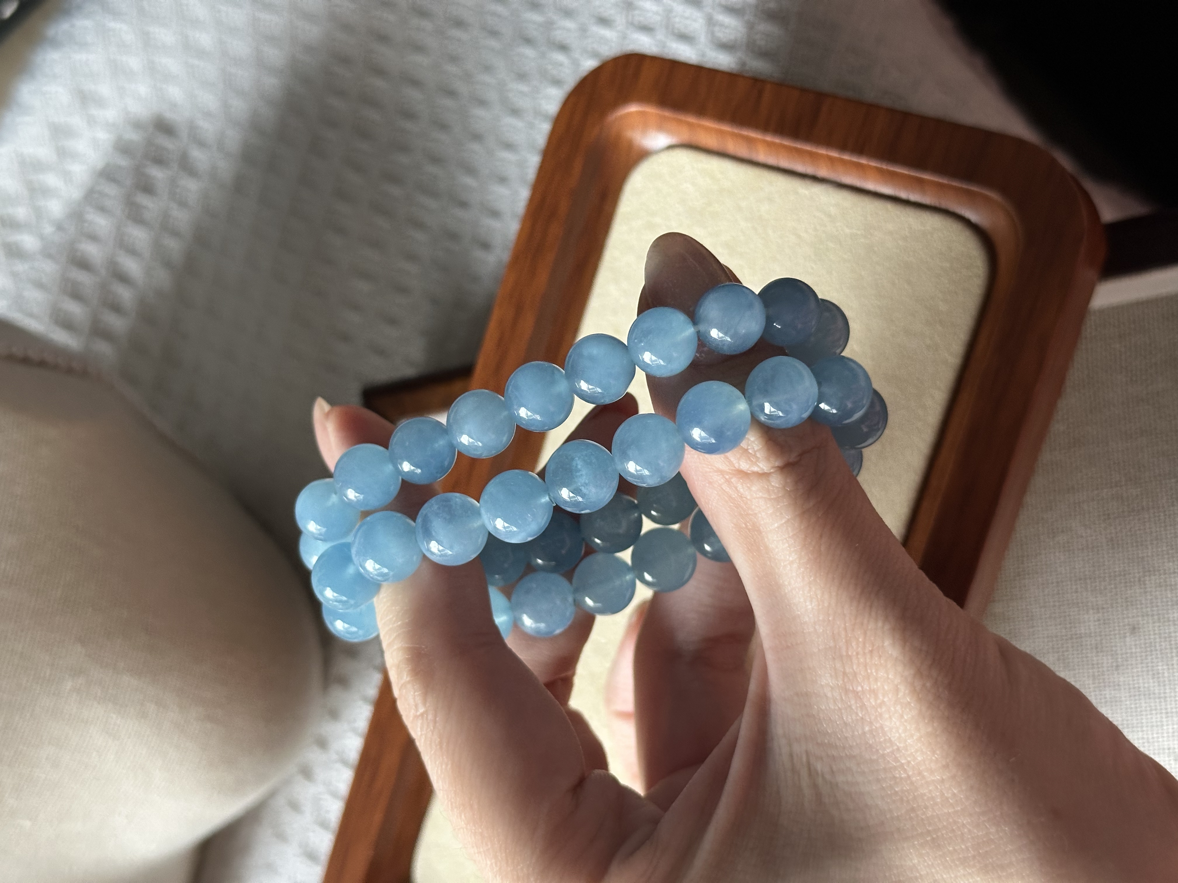 蓝天白云海蓝宝 ｜ Blue sky Aquamarine 9mm+