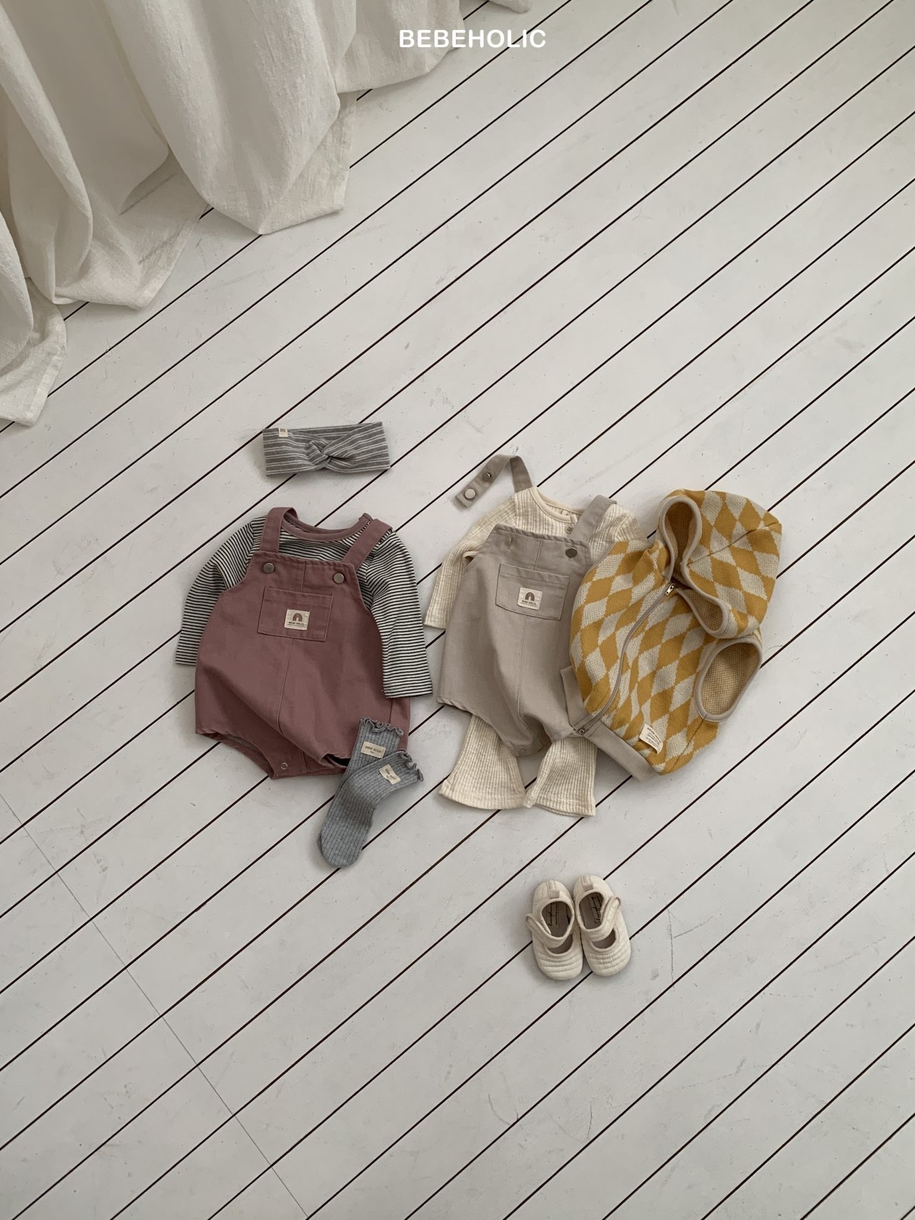 🌸預訂 韓國直送🌸🇰🇷BEBEHOLIC兩色口袋吊帶連身褲