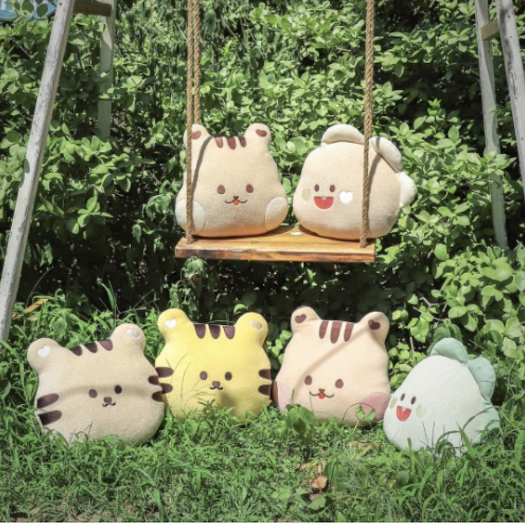 Dottodot Face Cushion(Yellow tiger)