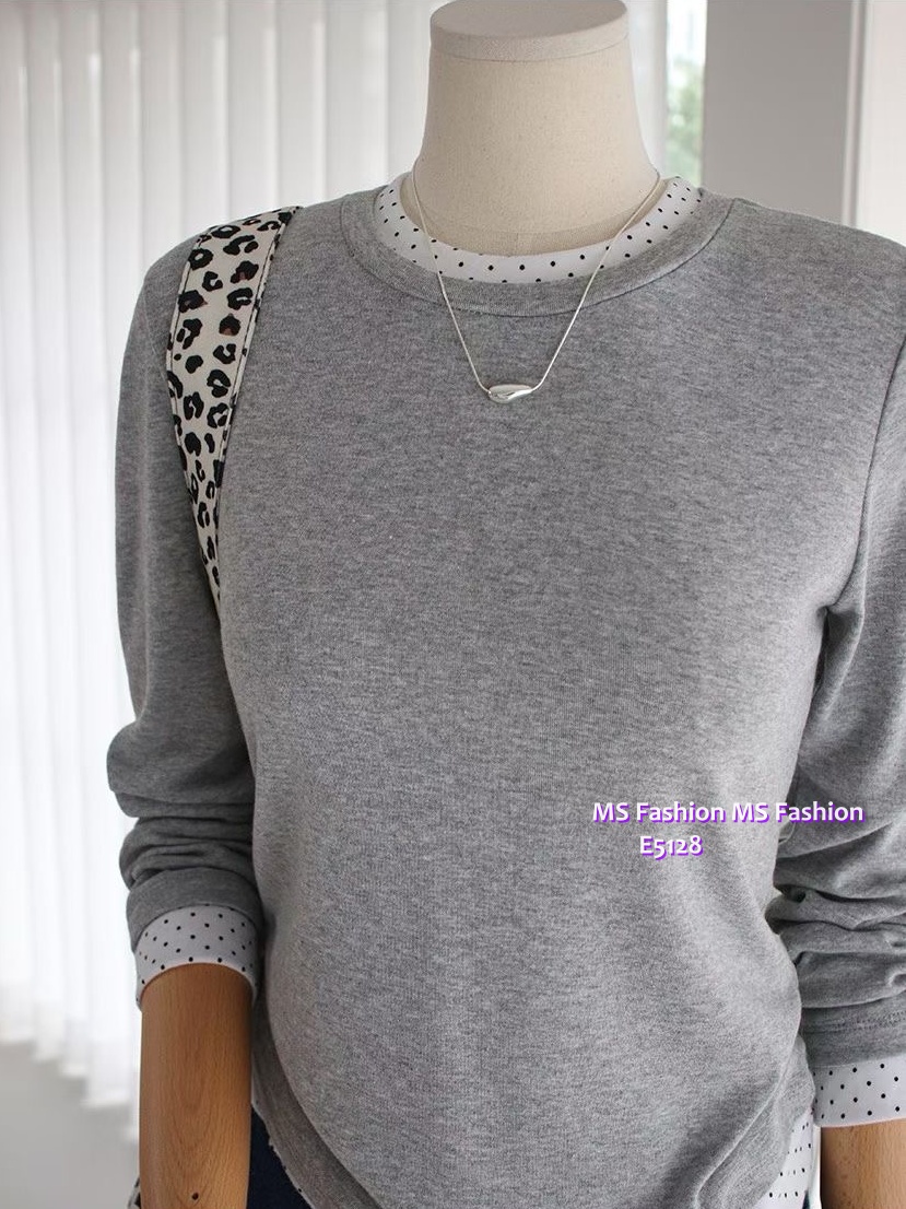 E5128 拼波點pattern top