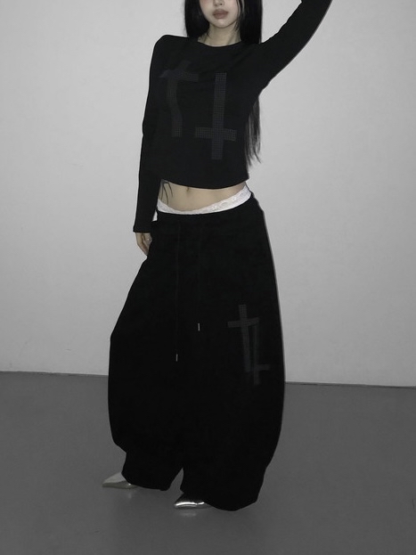 Studded Cross Long Sleeve