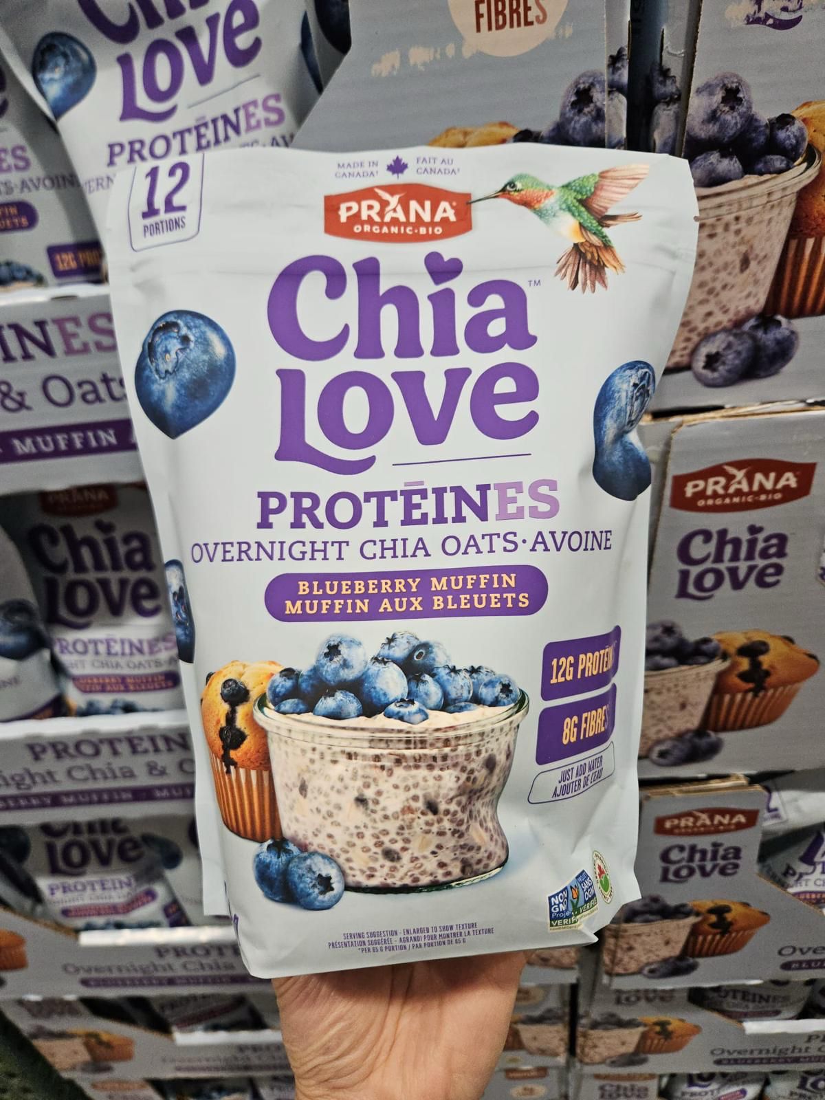 加拿大Costco代購  │ Prana Chia Love PROTEINES Overnight Chia Oats (780g)