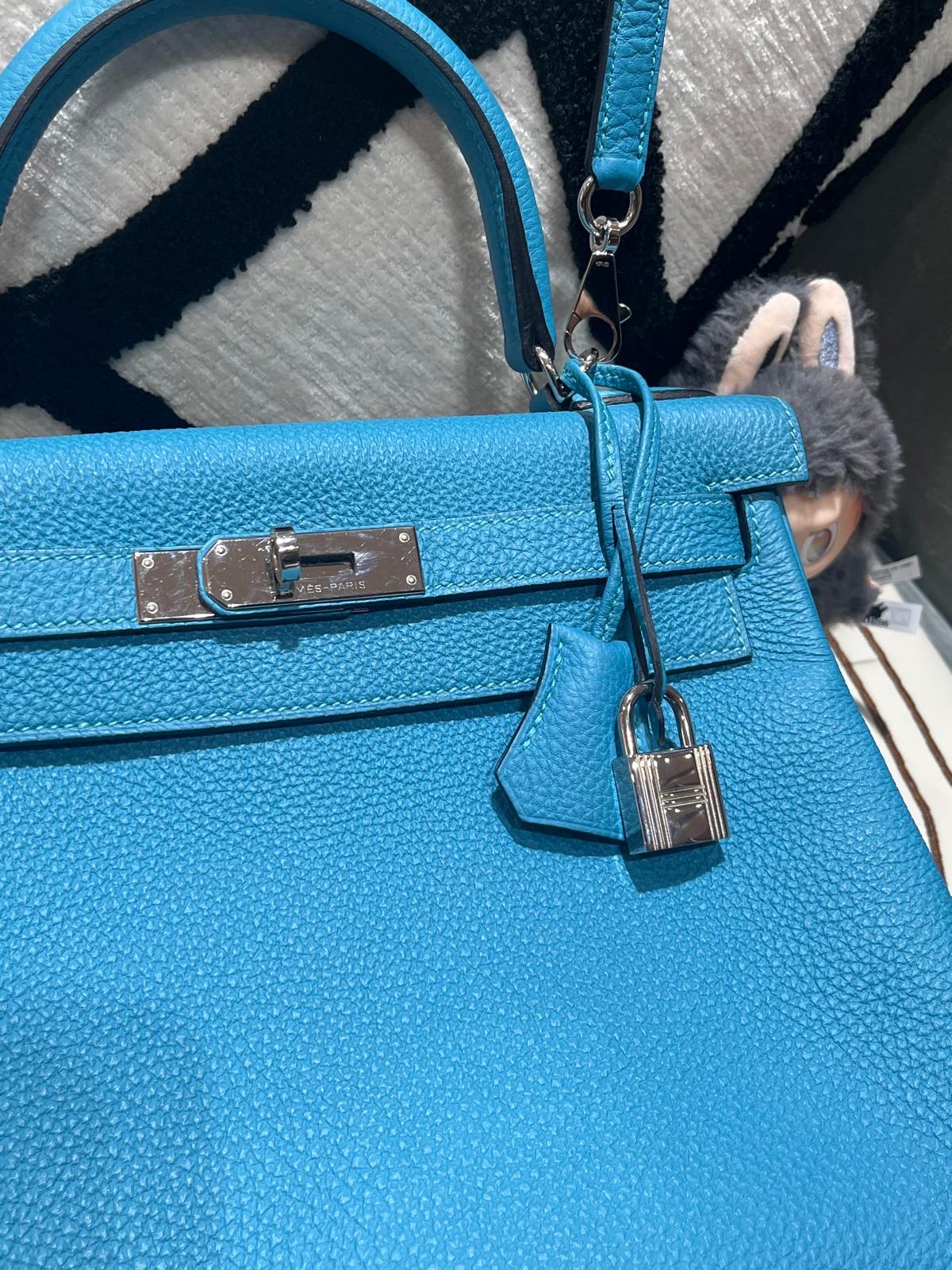 Hermes Kelly 28 STAMP [ R ] 松石藍色銀扣 100%Authentic, 98%new ✅key lock ✅dust bag ✅box
