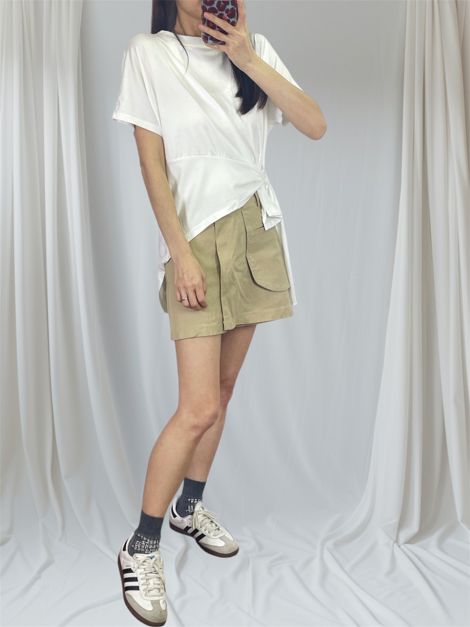 K5552 棉料衫腳穿帶短袖top