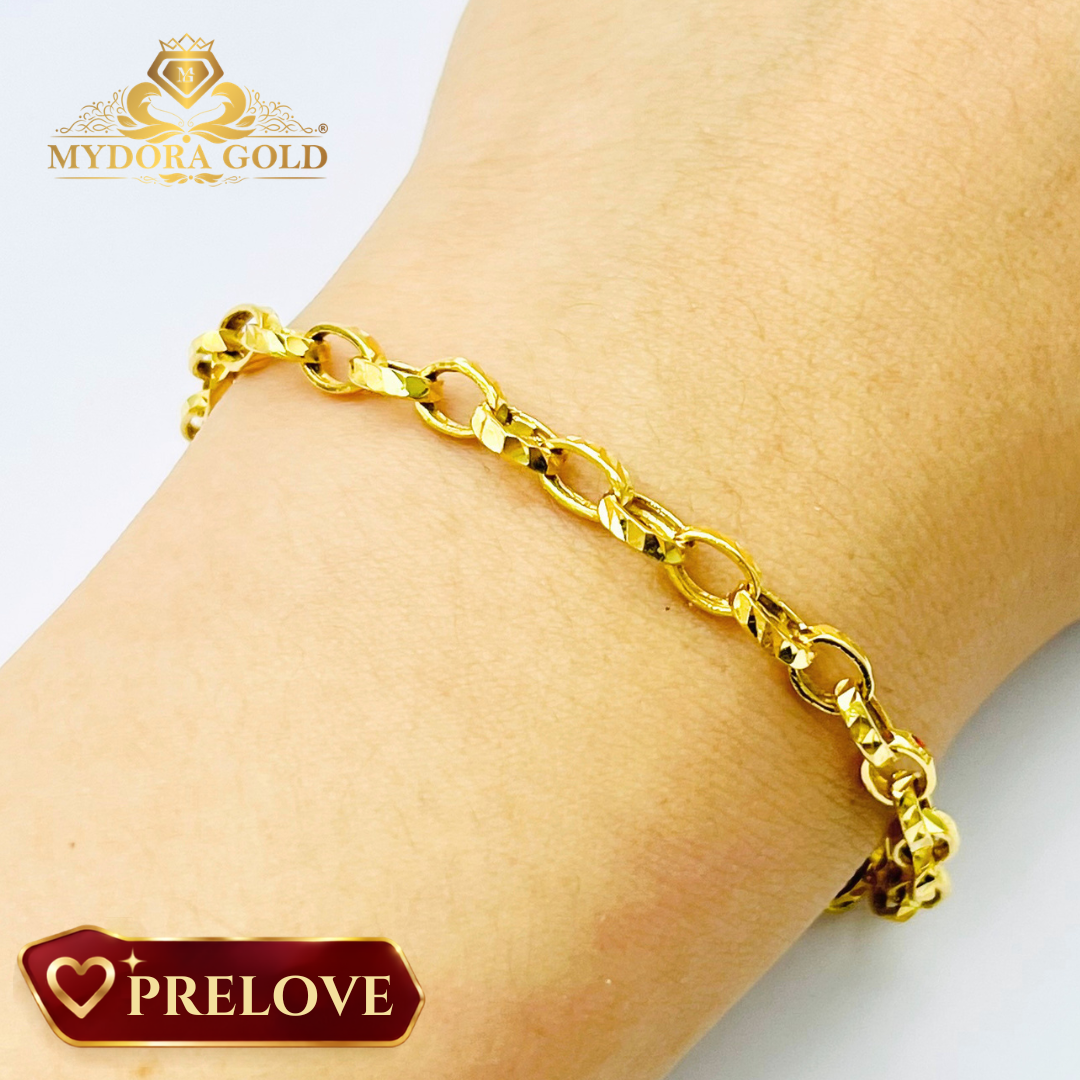 PRE-LOVE: Rantai Tangan Oval Candy Chain l EMAS 916/22K