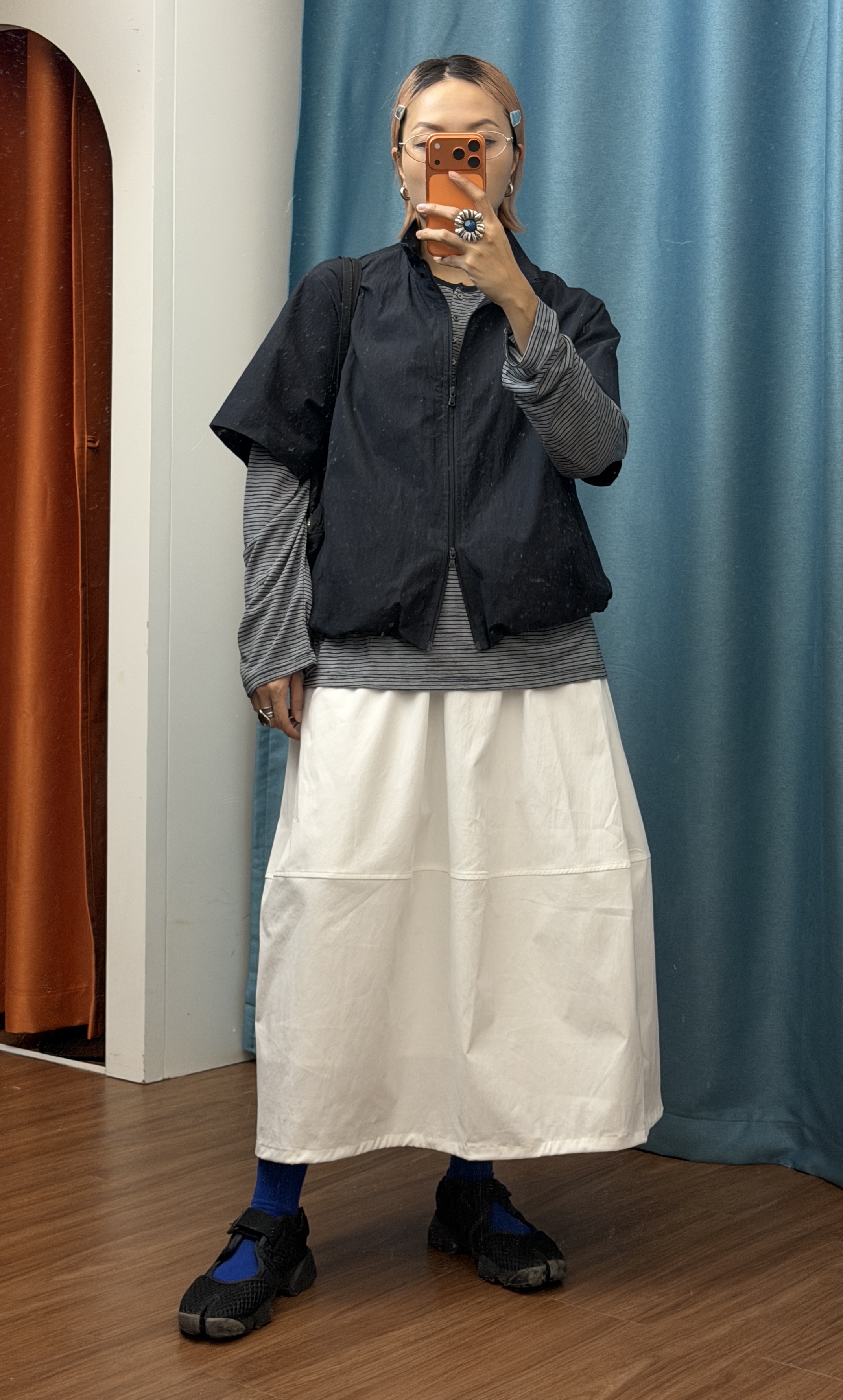 韓風拉鍊短袖外套上衣