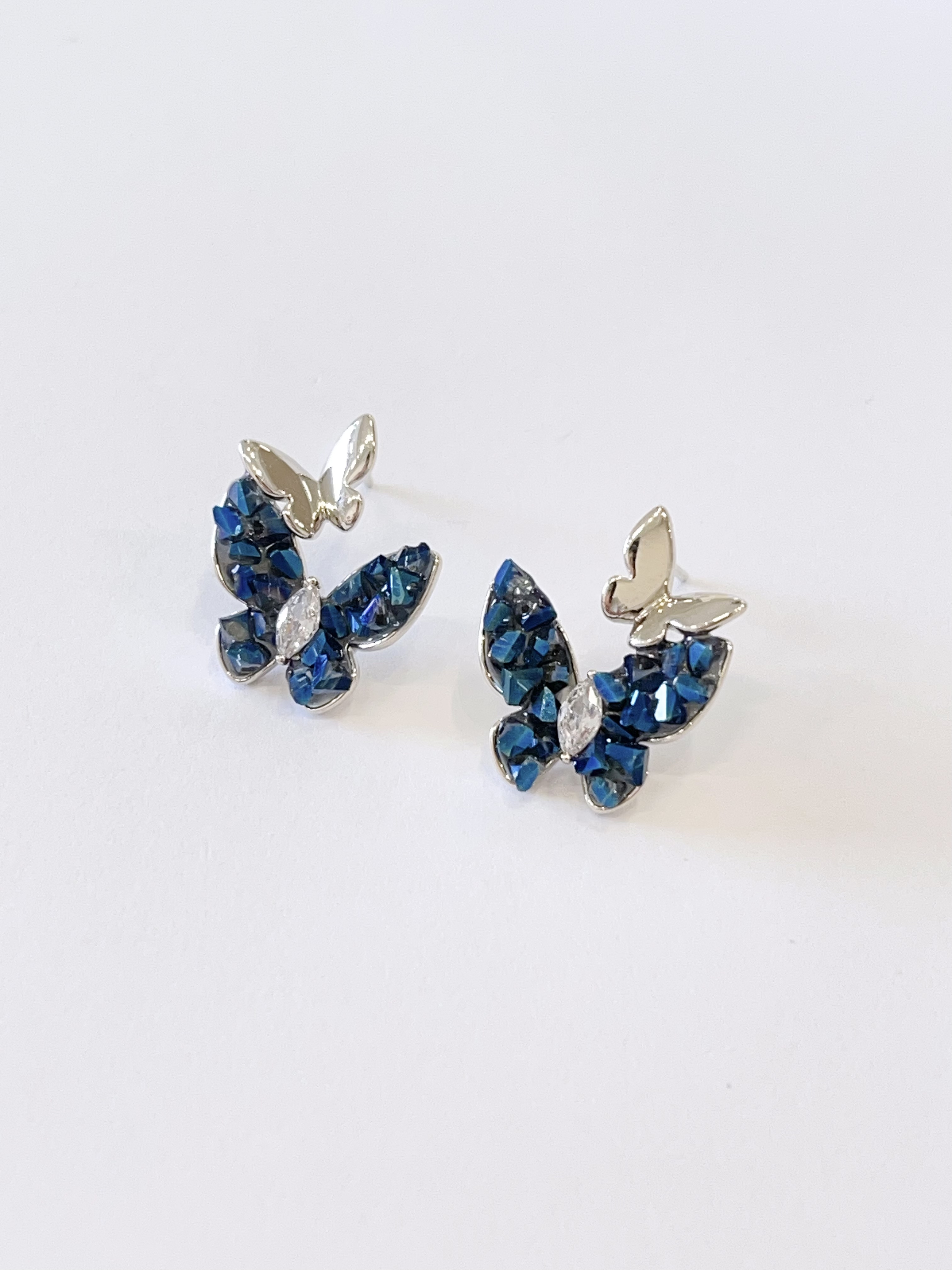 蝴蝶系列🦋神秘感锆石蝴蝶耳环