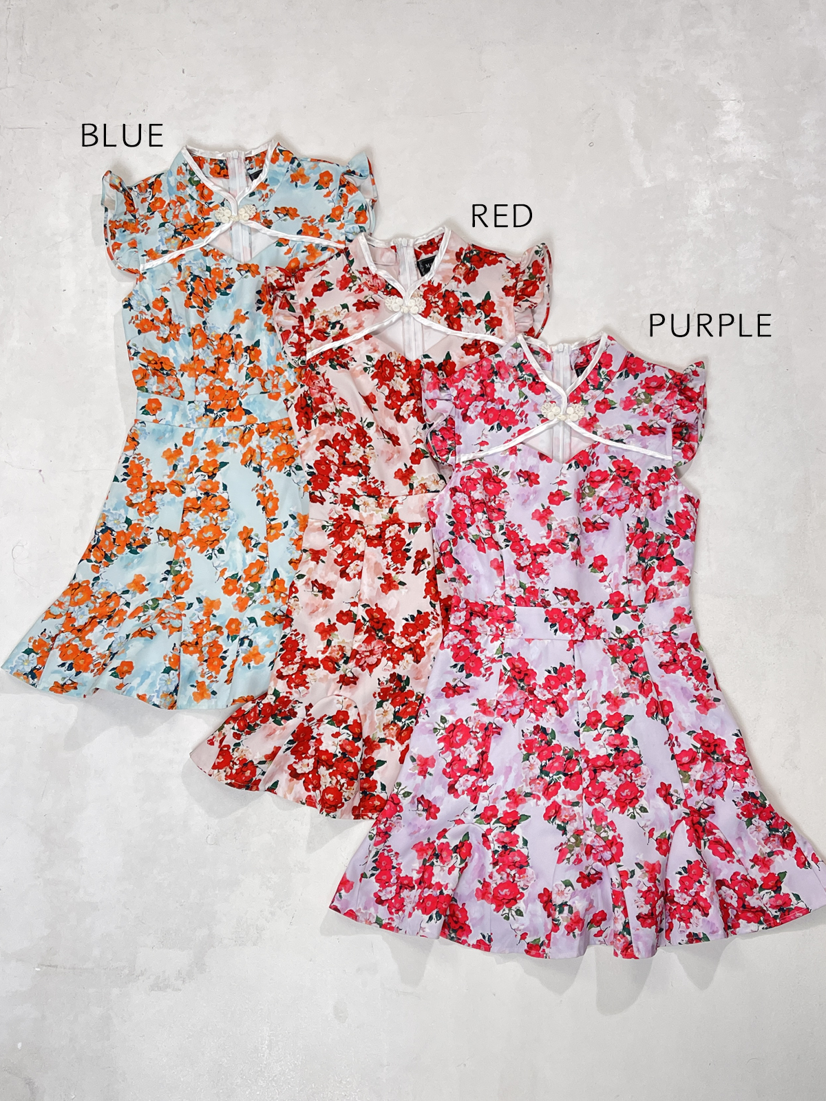 Luck Floral Mini Qipao MC47 