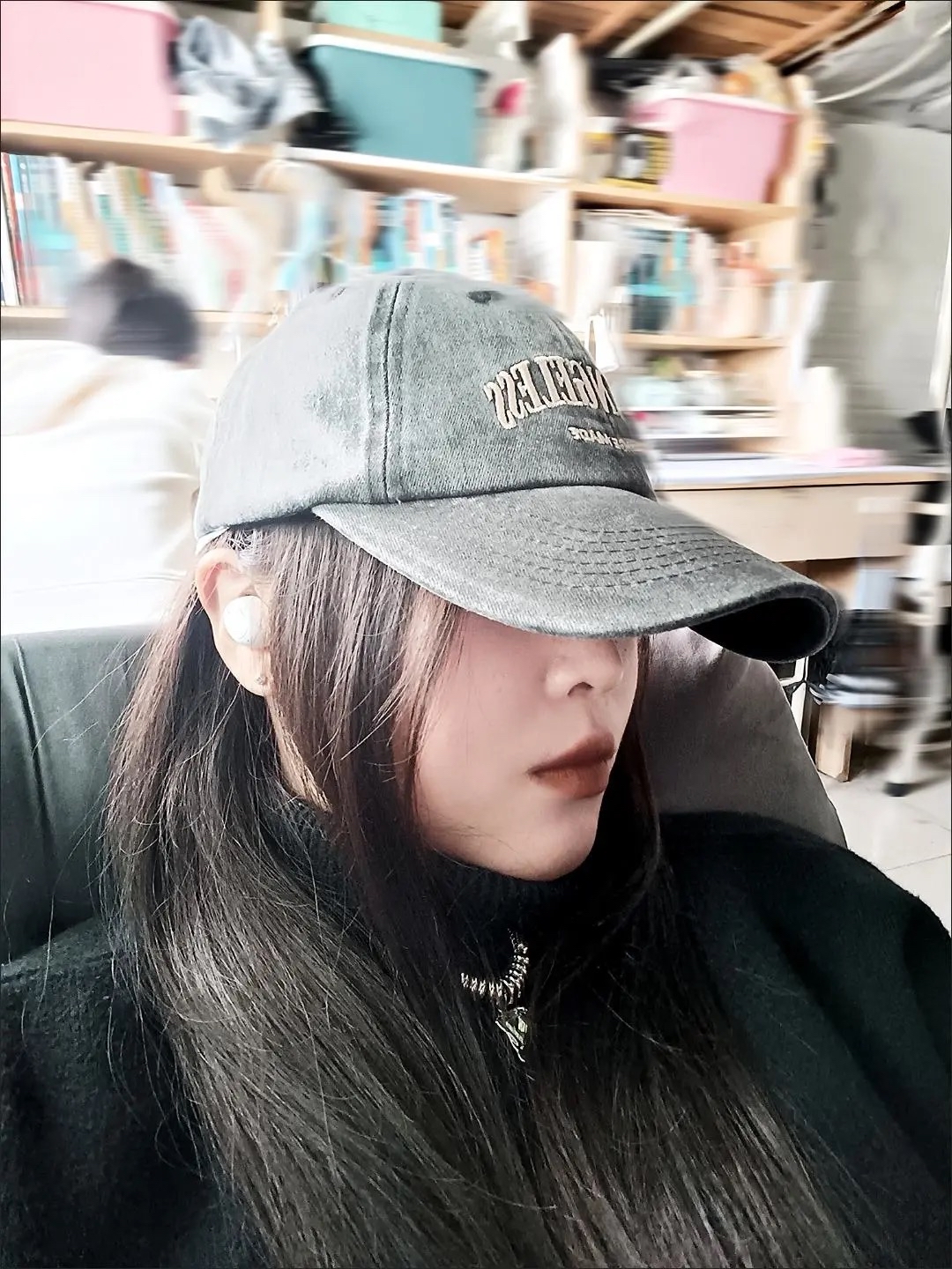 韓系洗水牛仔cap 帽