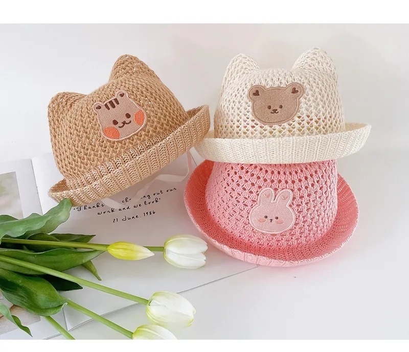 Dottodot Summer萌趣耳朵休閒帽(松鼠)