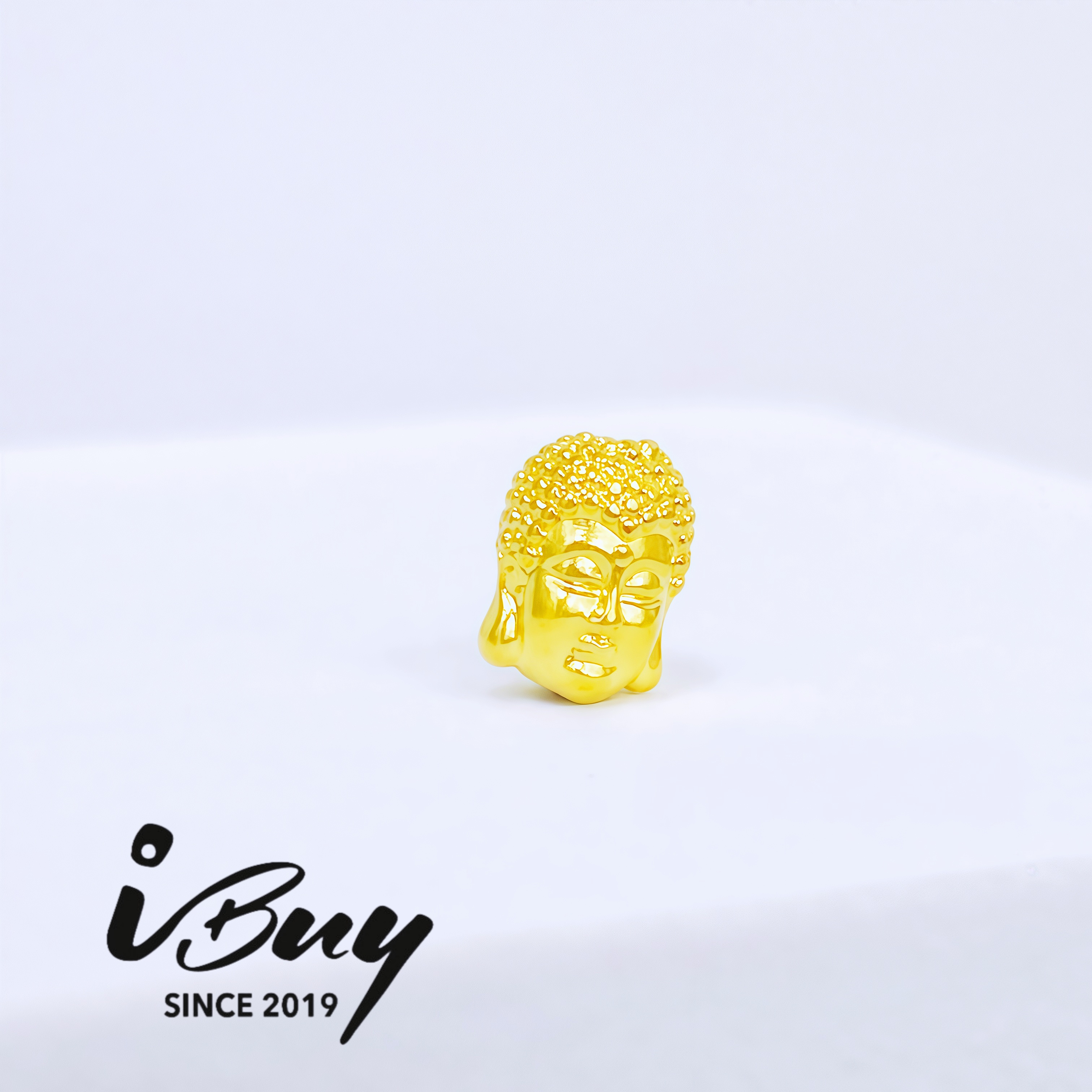 999 GOLD DOUBLE SIDED BUDDAH HEAD BEAD 999 金 双面佛头串咀