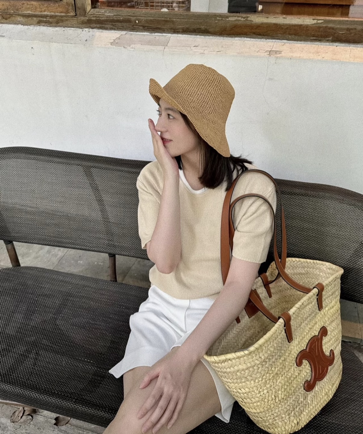 限時優惠✨夏天必備🍒訂貨📮Celine medium 草編包 🏷️size 26x27x16cm