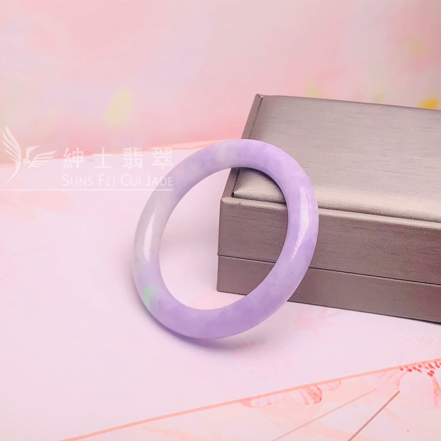 會卡濃色藍紫春彩圓鐲55.5mm