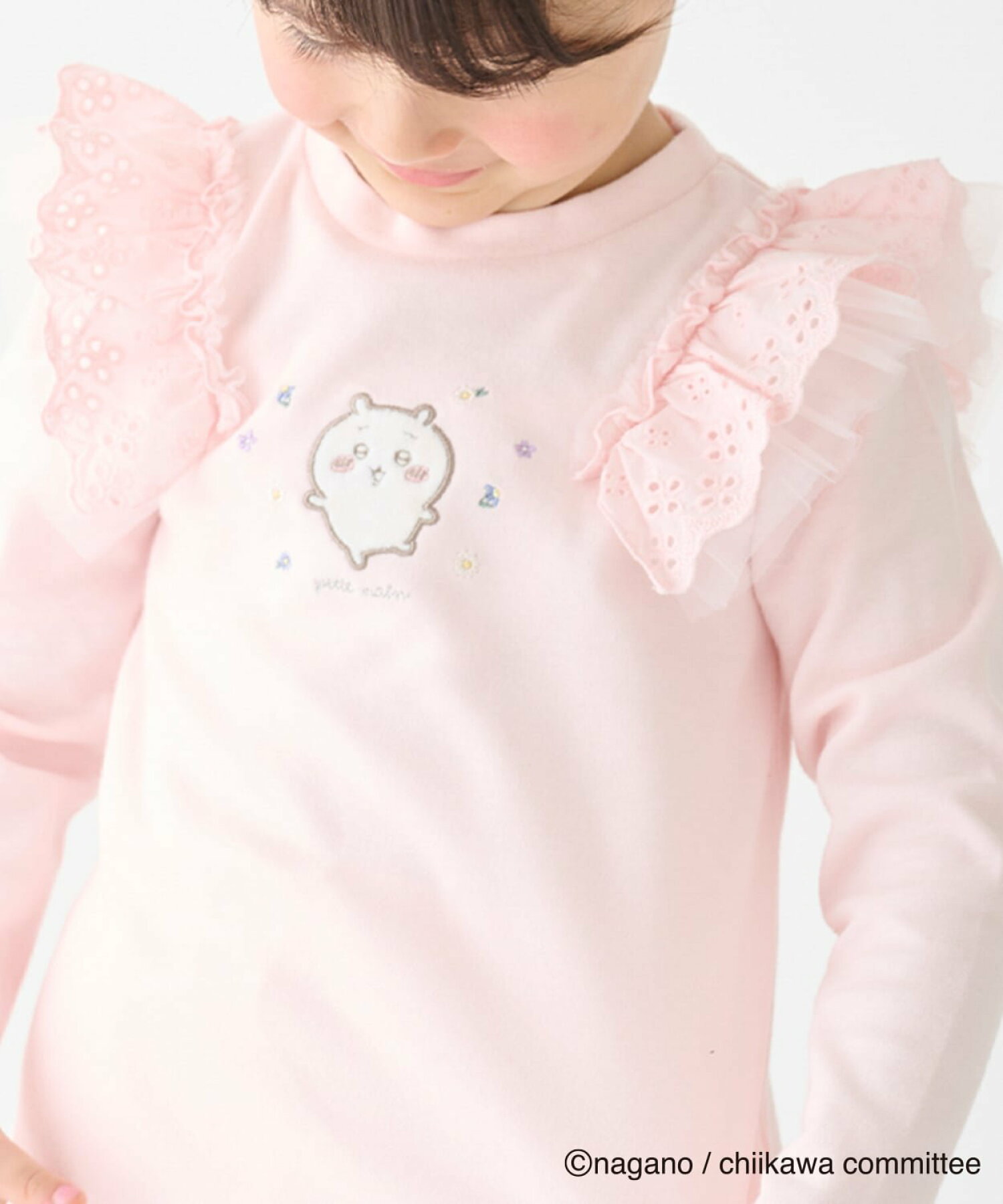 🆕【⭐訂購⭐】 🌀🇯🇵 日本直送🇯🇵 刺繡 #Chiikawa 薄紗荷葉邊肩袖 長袖Tee［3款選］🌀 [ELCA-0111][260329]
